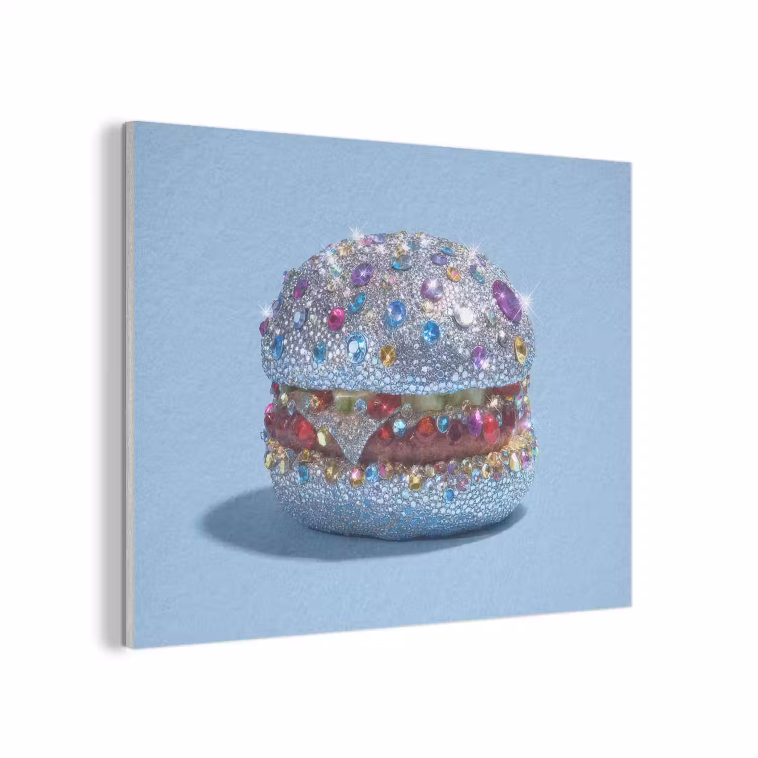 Glitters - Hamburger - Blauw PET vilt klein -3d