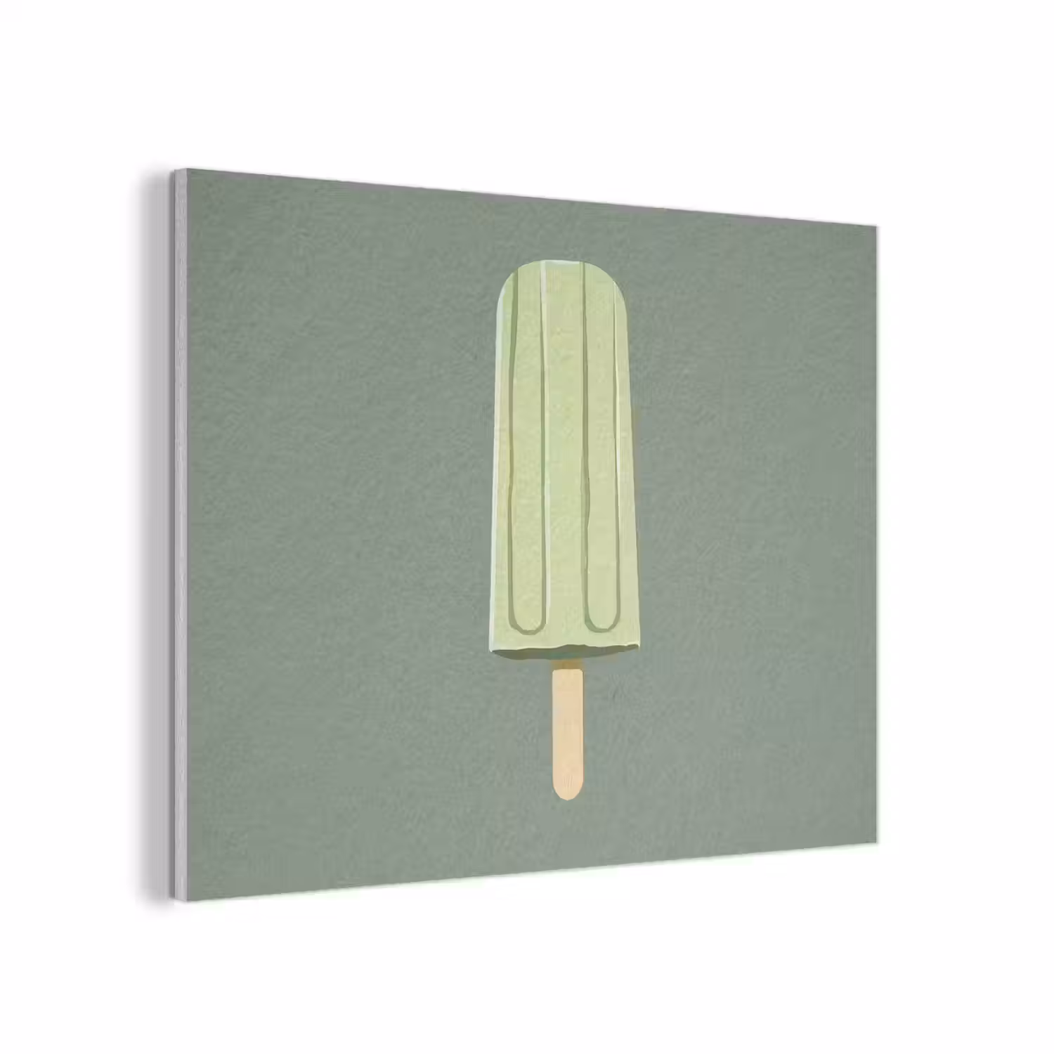 Groen - Waterijsje - Stokje - Illustratie PET vilt klein -3d