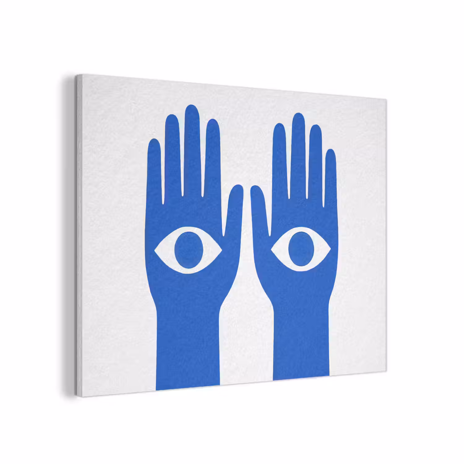 Handen - Twee - Ogen - Blauw PET vilt klein -3d