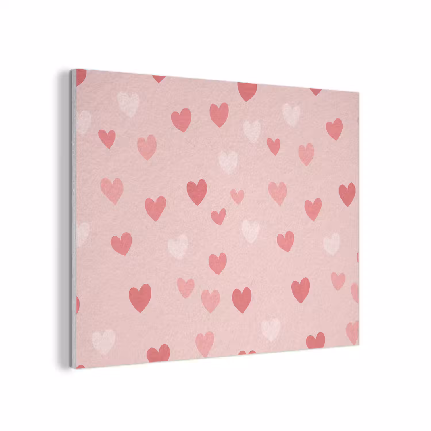 Hartjes - Patroon - Roze - Eenvoudig PET vilt klein -3d