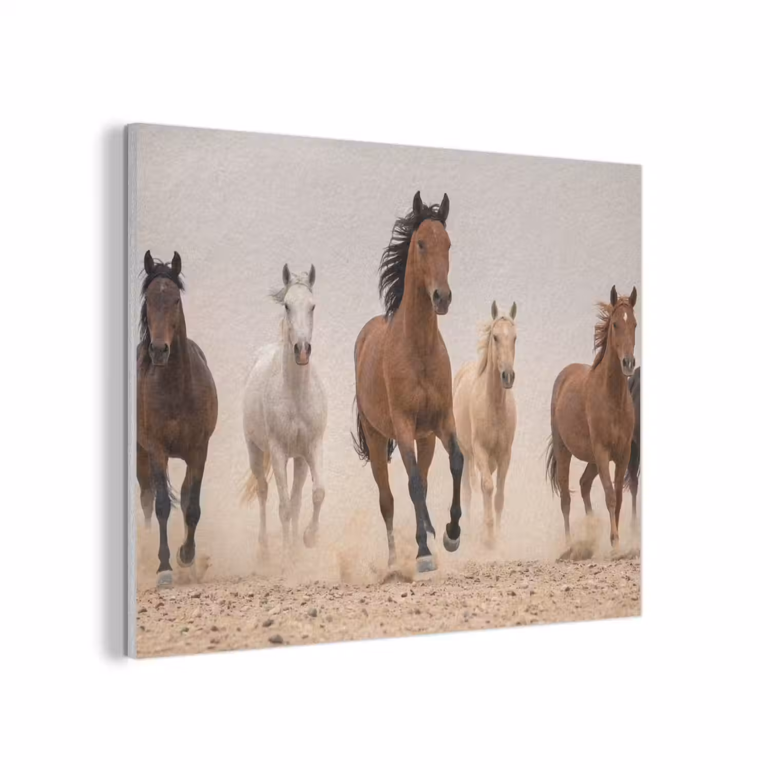Kudde paarden - Stofwolk - Bruin - Zwart PET vilt klein -3d