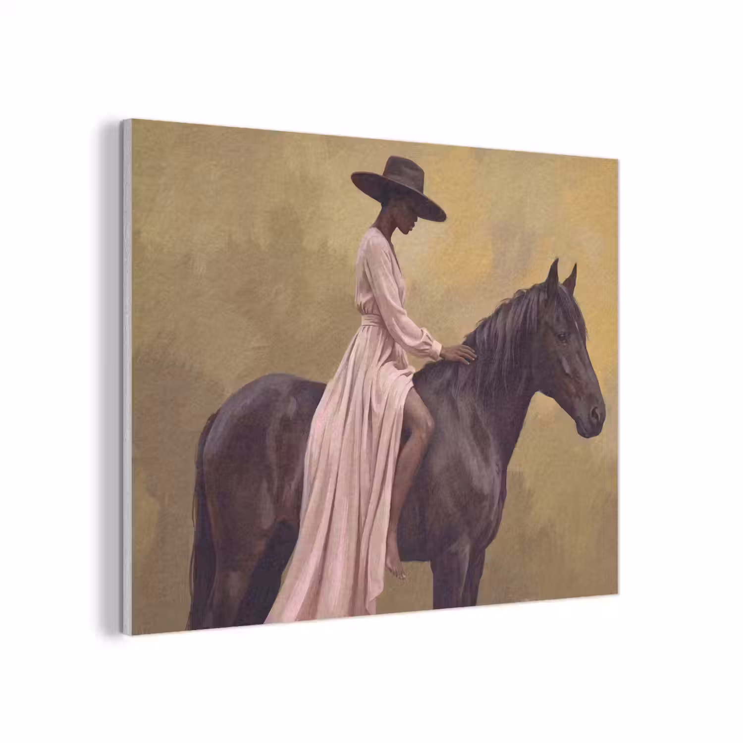 Paard - Klassiek - Oker PET vilt klein -3d
