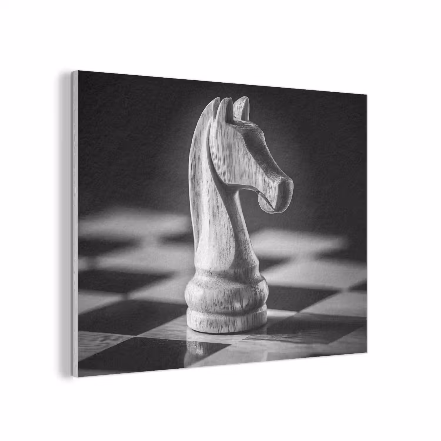 Paard - Hout - Schaalbord - Zwart PET vilt klein -3d