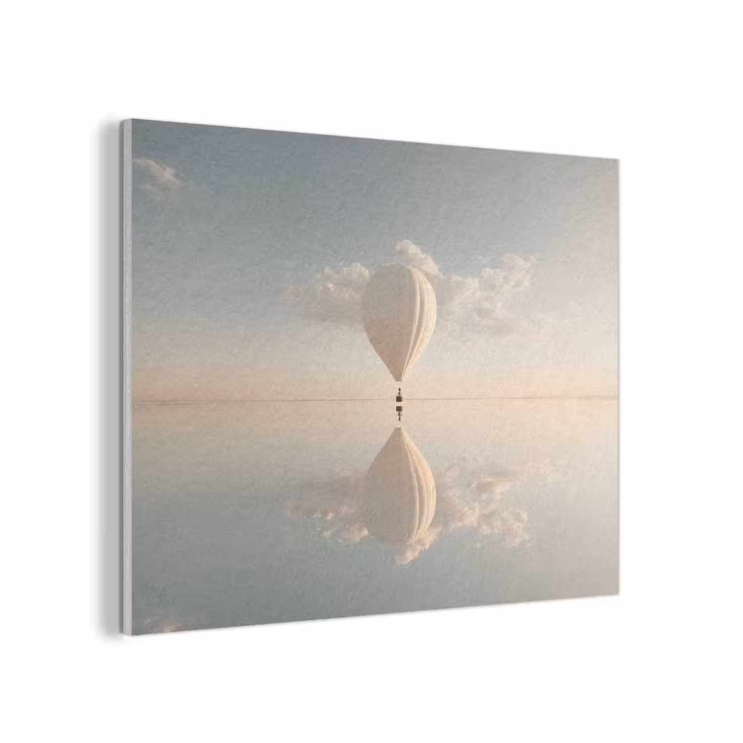 Luchtballon - Wolken - Water - Blauw PET vilt klein -3d
