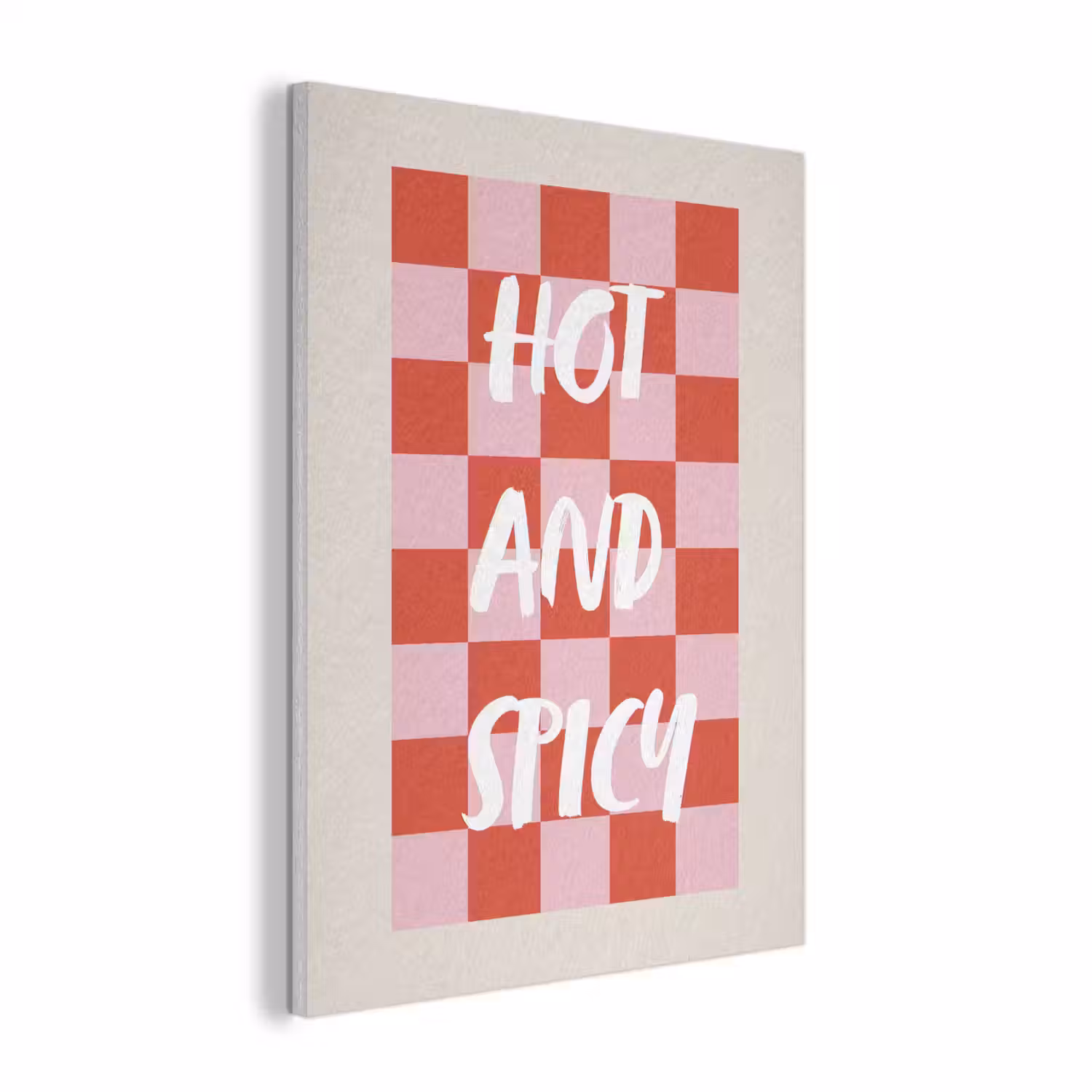 Hot - Spicy - Geruit - Rood PET vilt klein -3d