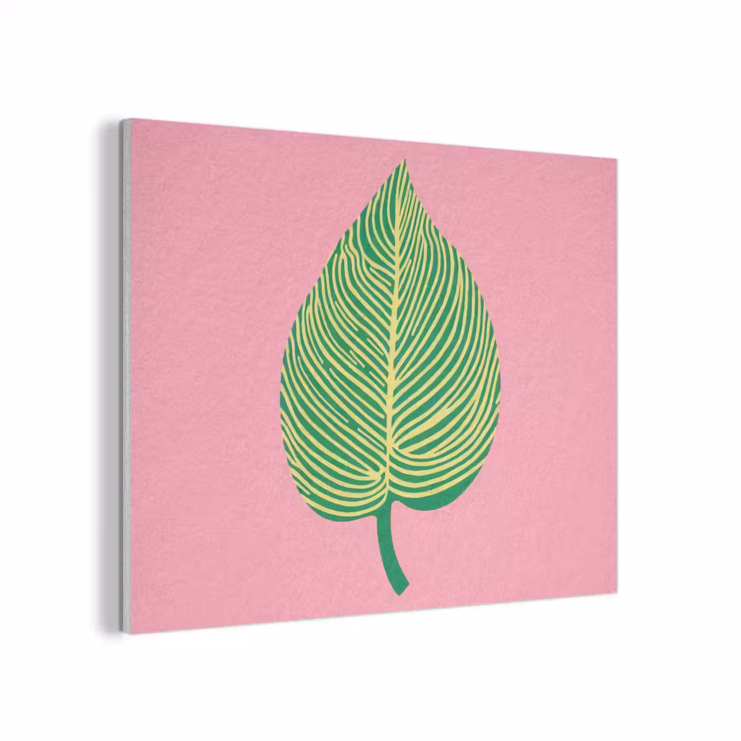 Illustratie - Blad - Minimalistisch - Groen PET vilt klein -3d