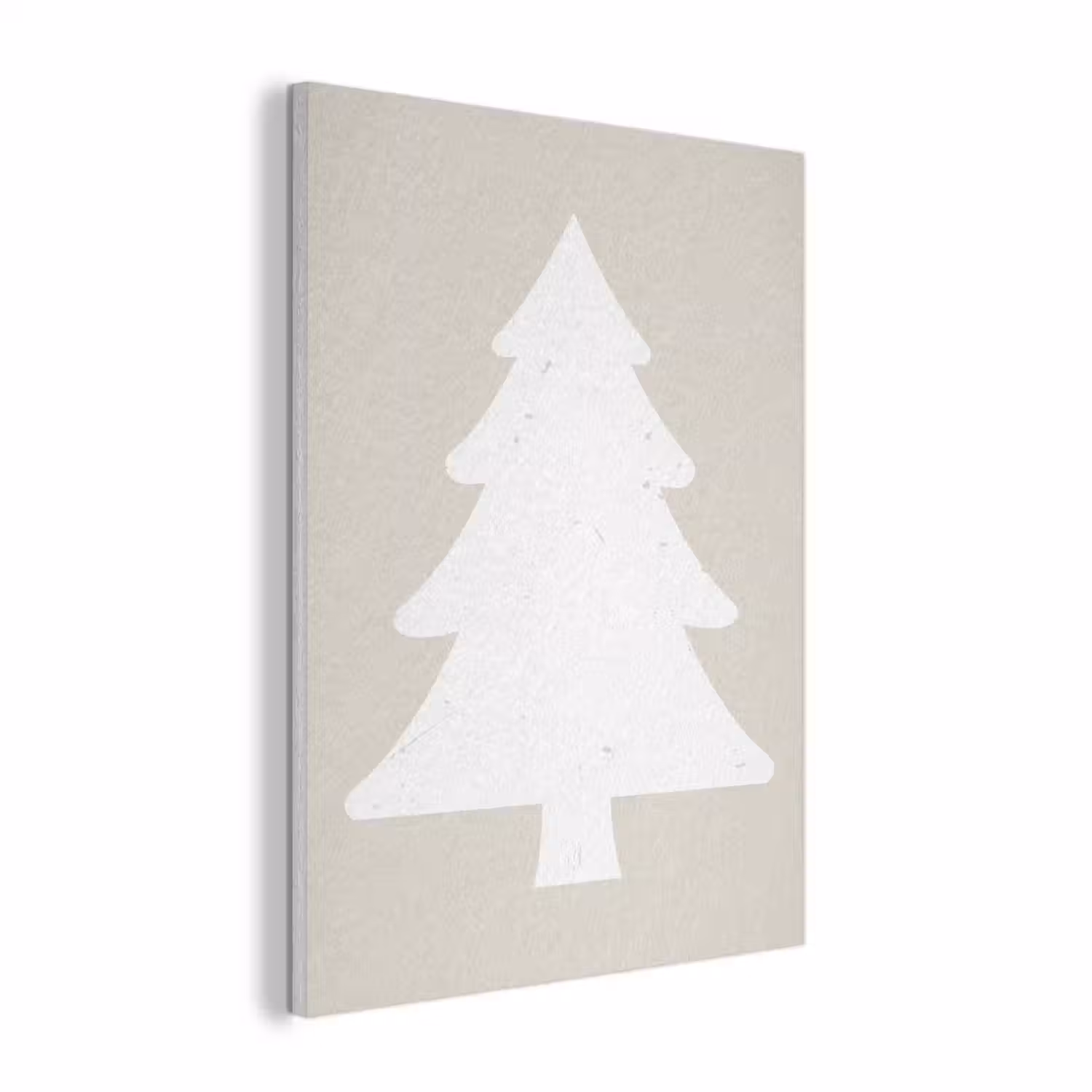 Japandi - Kerstboom - Beige - Kerstversiering PET vilt klein -3d