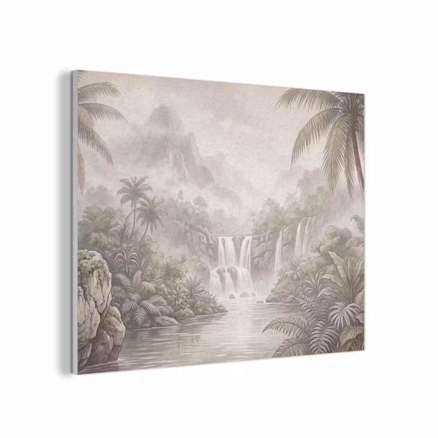 Jungle - Watervallen - Tropisch - Illustratie PET vilt klein -3d