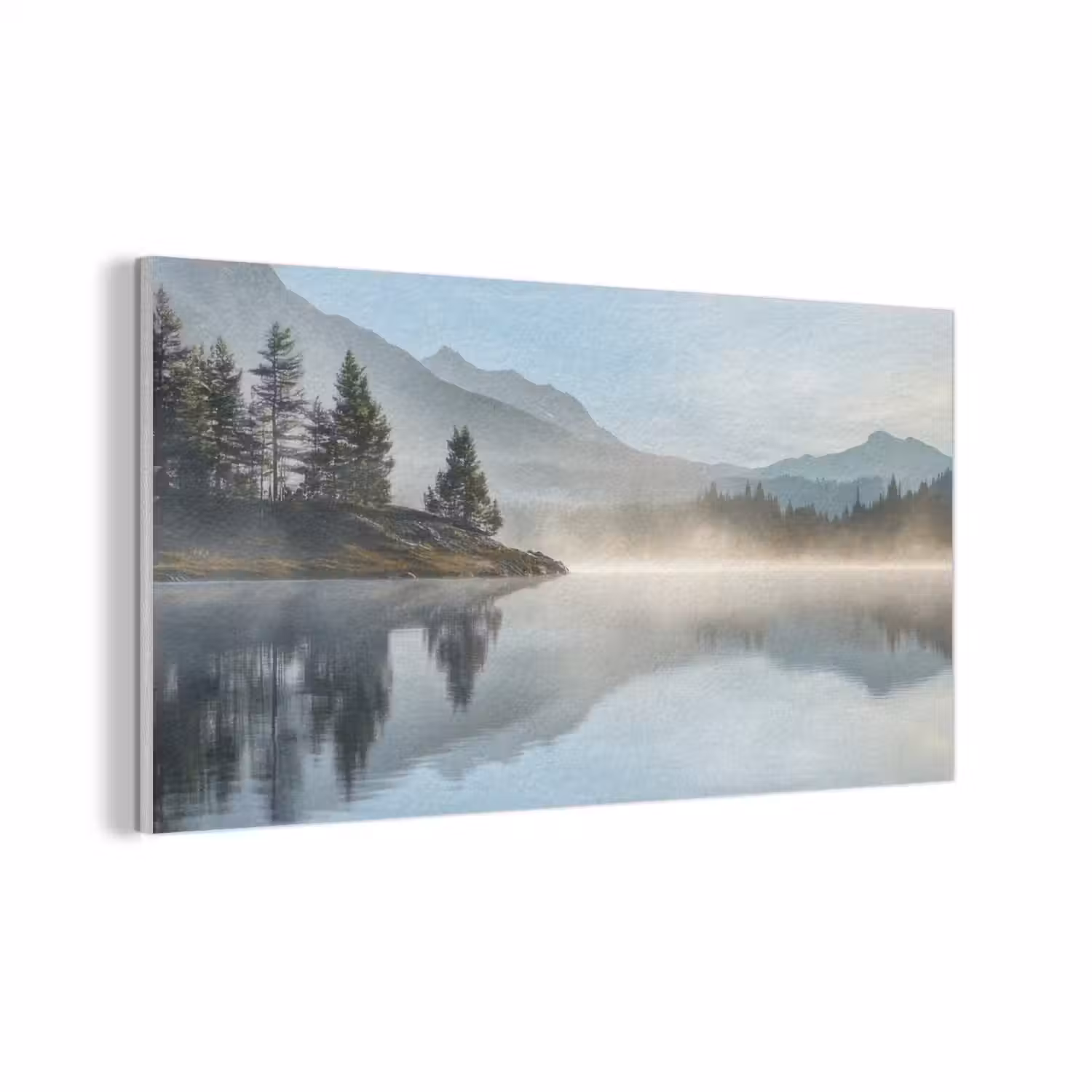 Meer - Mist - Bergen - Landschap PET vilt middel -3d
