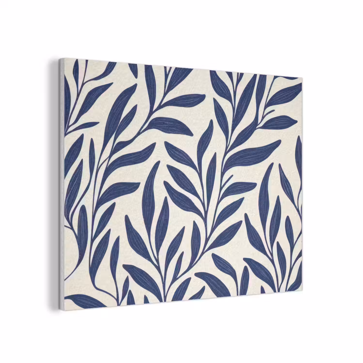 Bladeren - Klimop - Donkerblauw PET vilt klein -3d