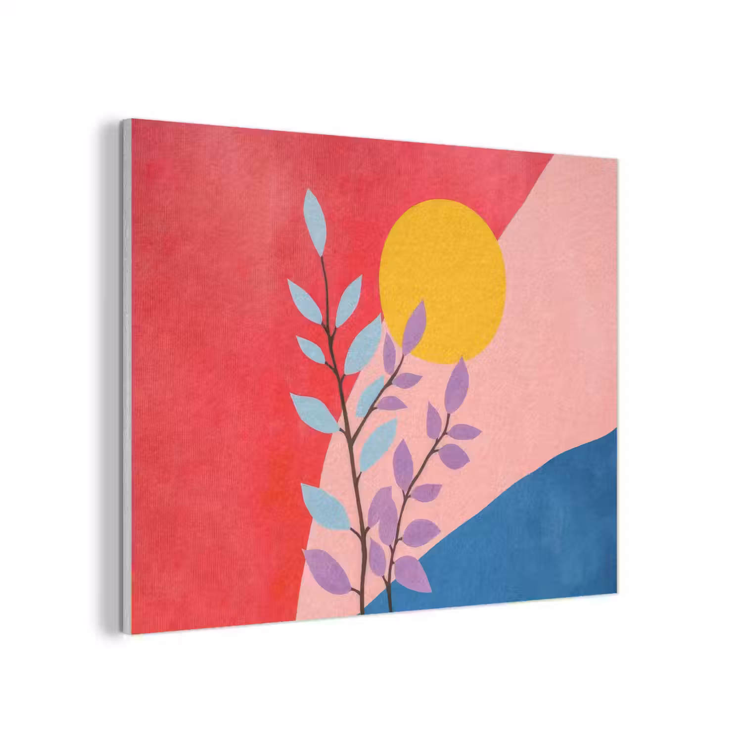 Bladeren - Zon - Abstracte vormen PET vilt klein -3d