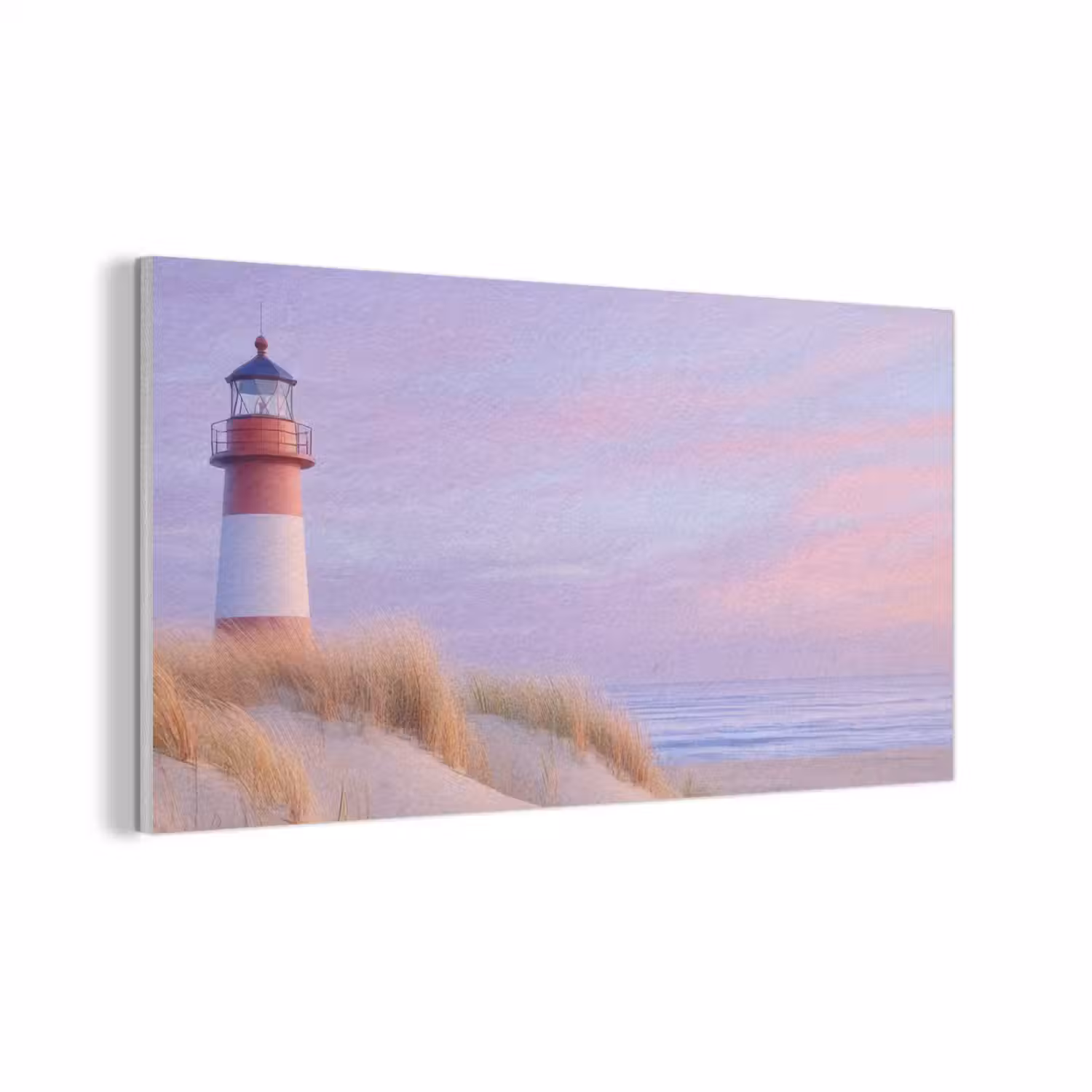 Vuurtoren - Duinen - Zonsondergang PET vilt middel -3d