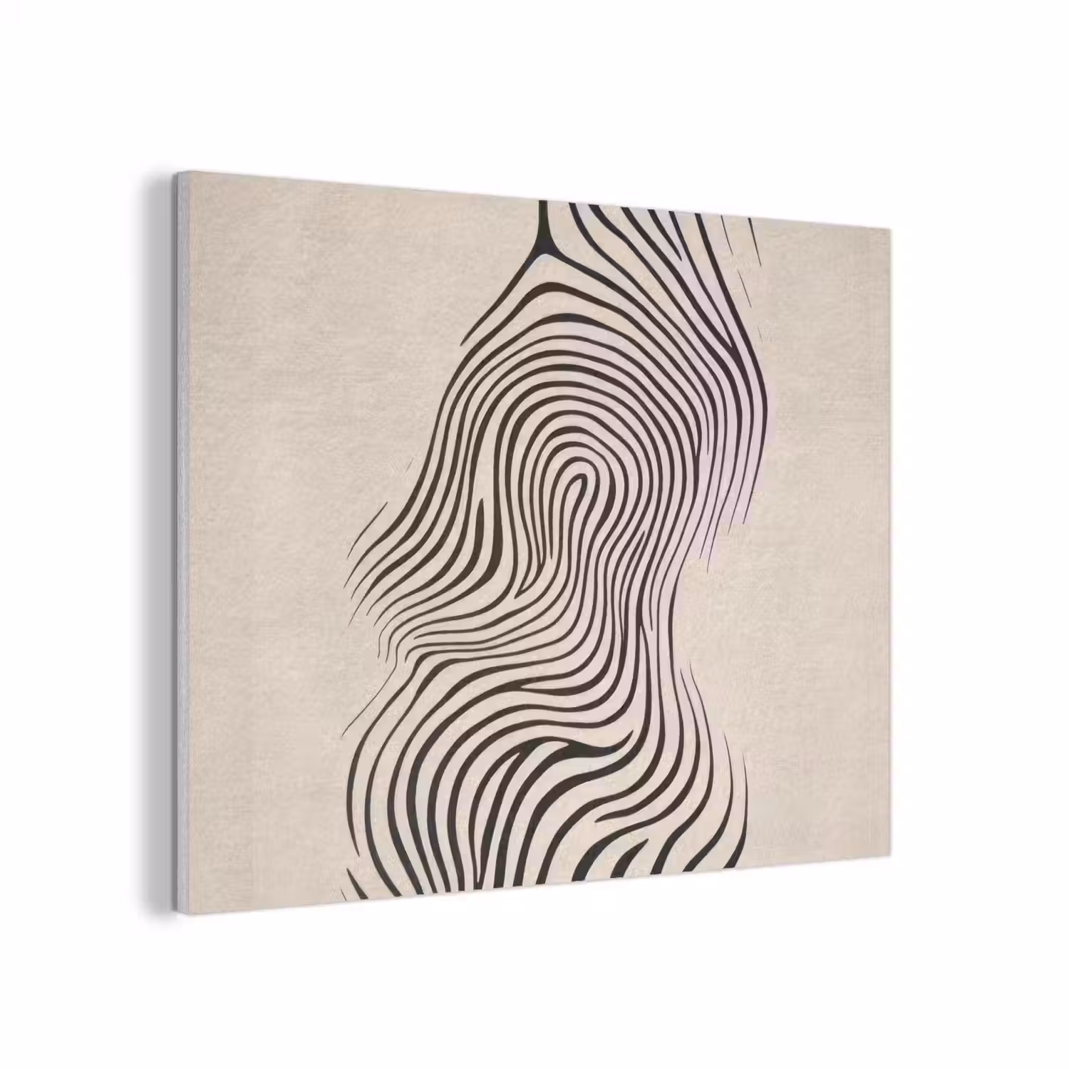 Lijnen - Abstract - Golvend - Zwart PET vilt klein -3d