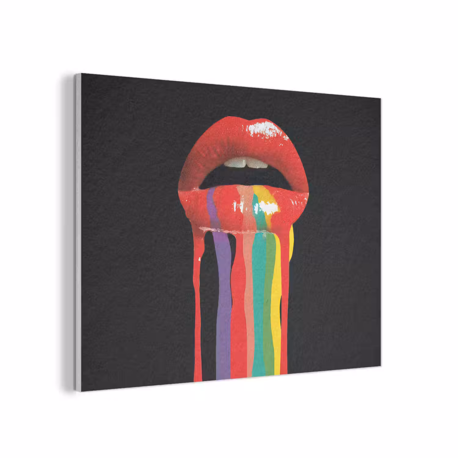 Lippen - Kleuren - Zwart PET vilt klein -3d