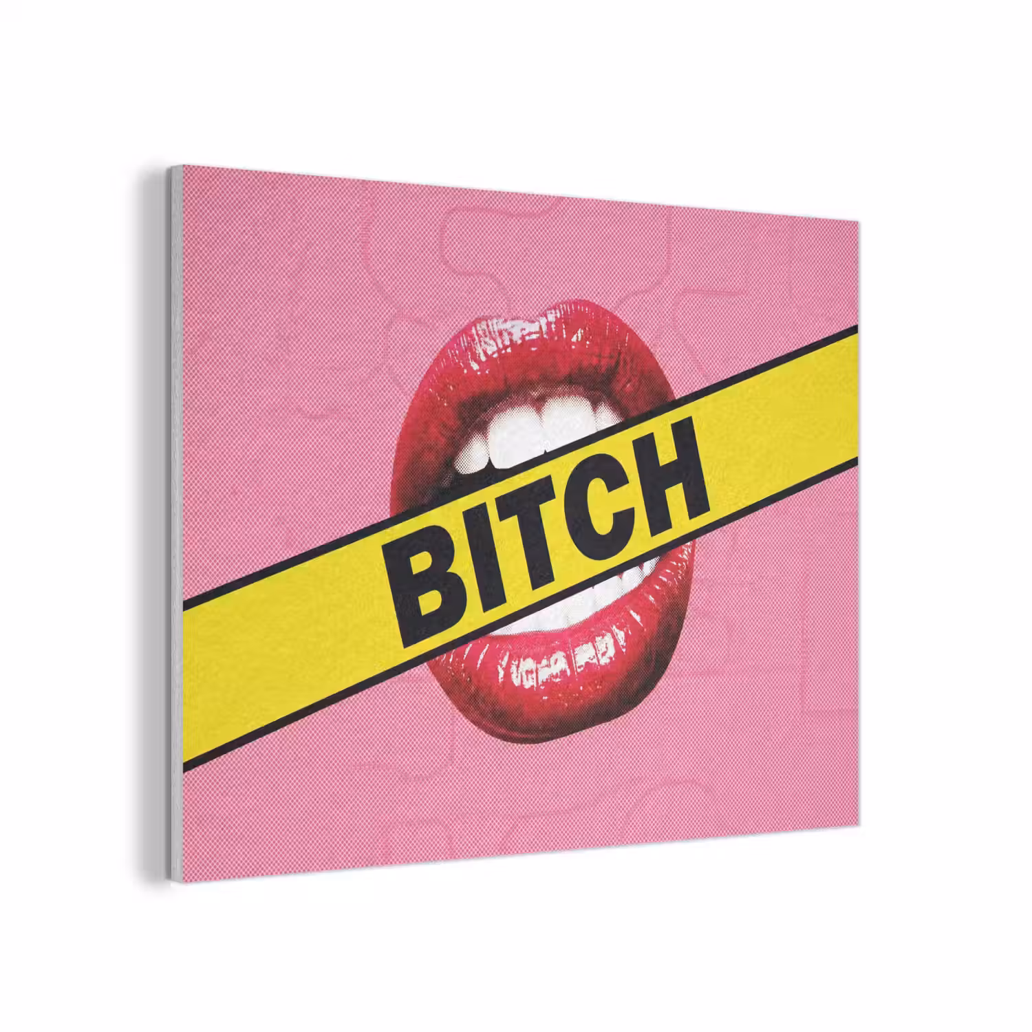 Lippen - Tekst - Kleurrijk PET vilt klein -3d