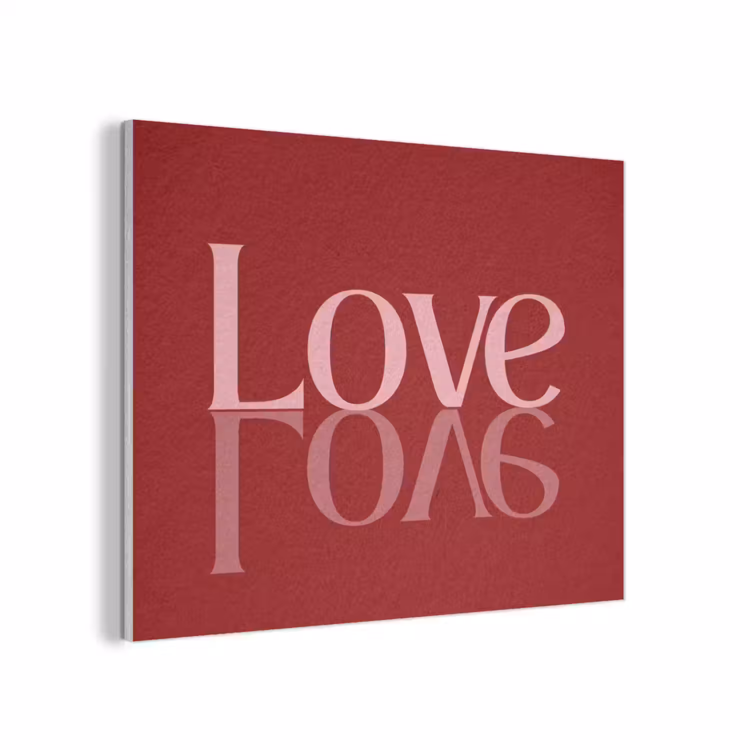 Love - Spiegeling - Rood PET vilt klein -3d