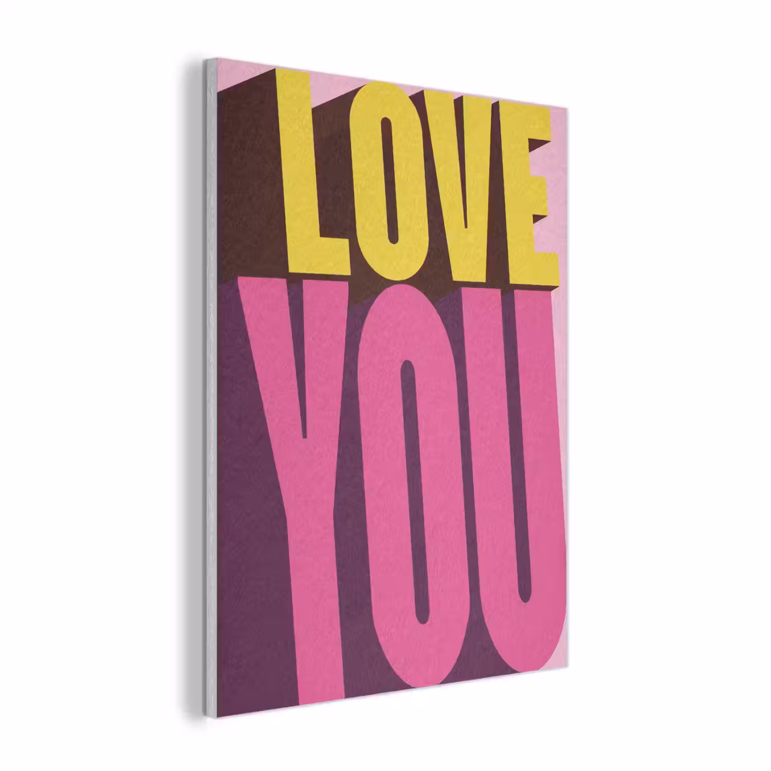 Love - Tekst - Roze - Valentijn PET vilt klein -3d