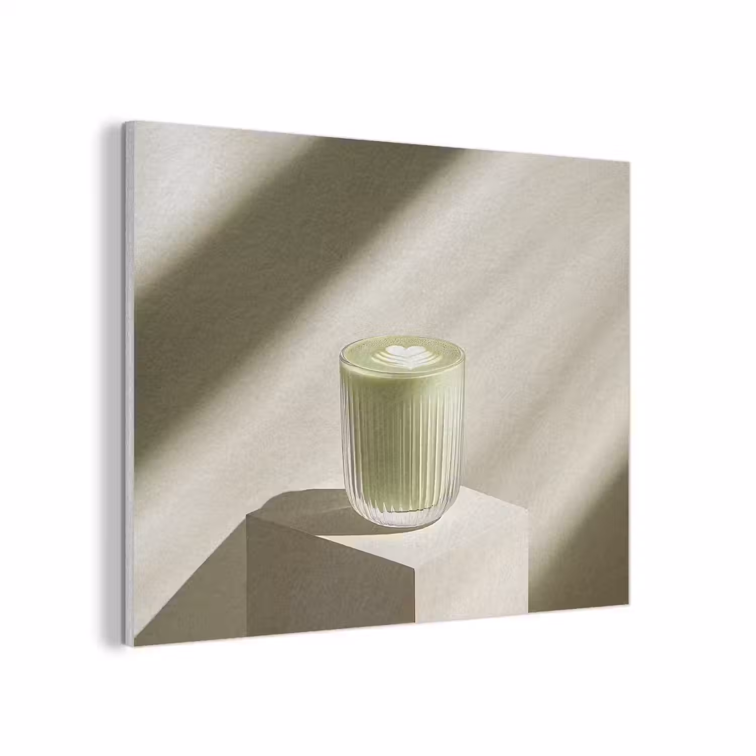 Matcha - Glas - Groen - Minimalistisch PET vilt klein -3d