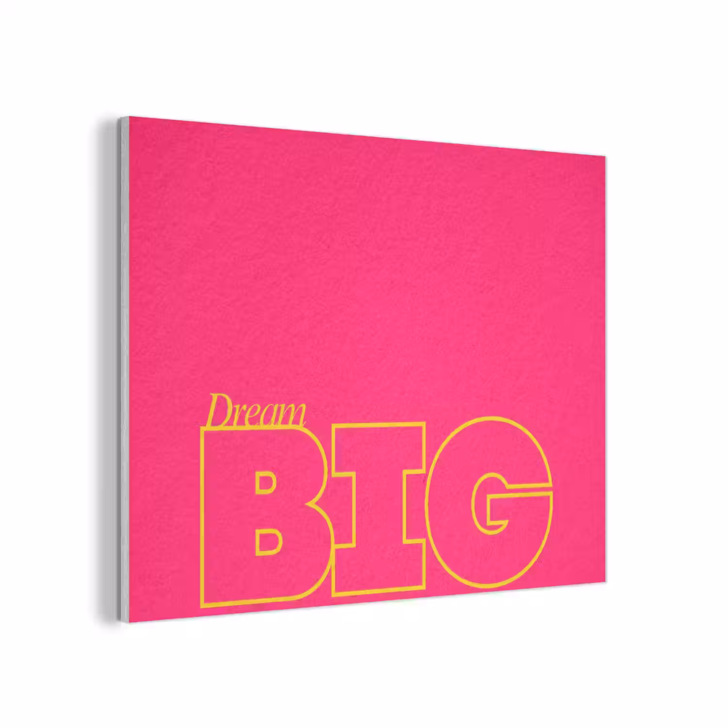 Minimalistisch - Roze - Dream big - Grafisch PET vilt klein -3d