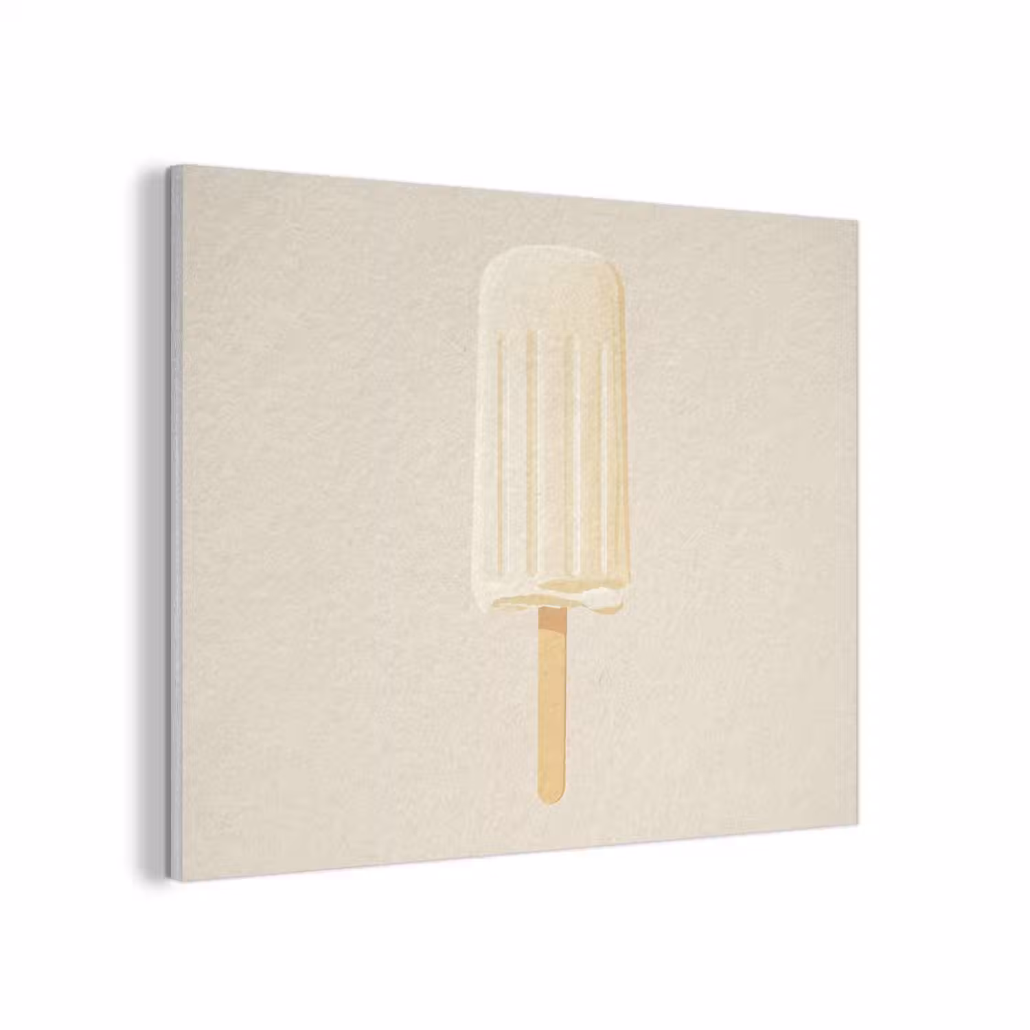 Minimalistisch - Waterijsje - Stokje - Beige PET vilt klein -3d