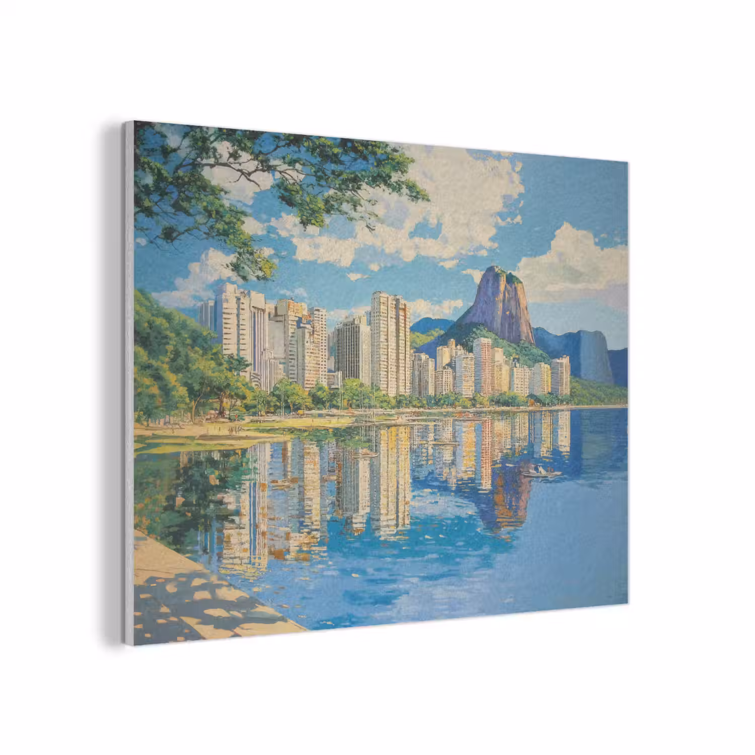 Berg - Skyline - Strand - Water PET vilt klein -3d
