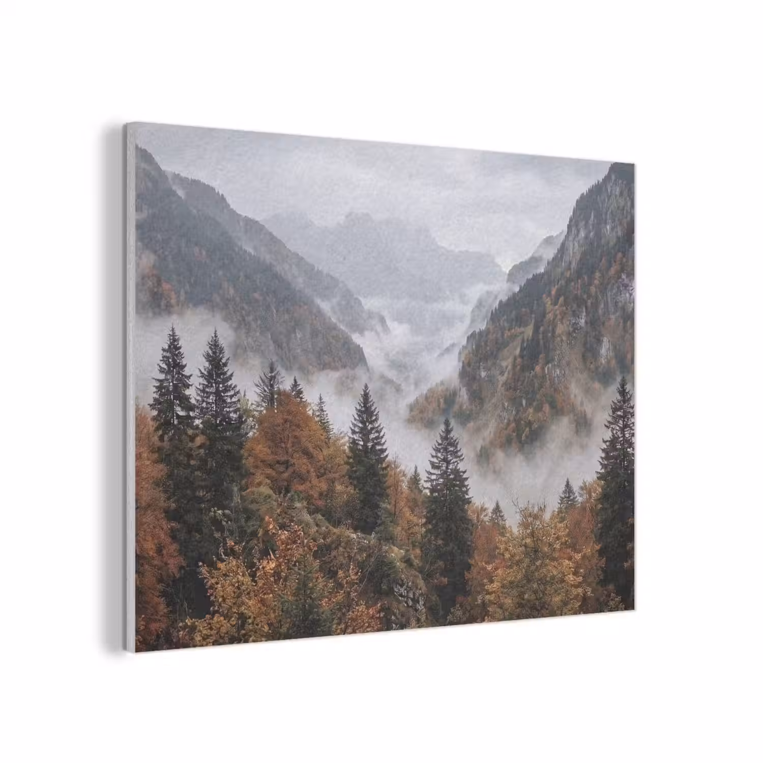 Bergen - Vallei - Mist - Herfst - Natuur PET vilt klein -3d