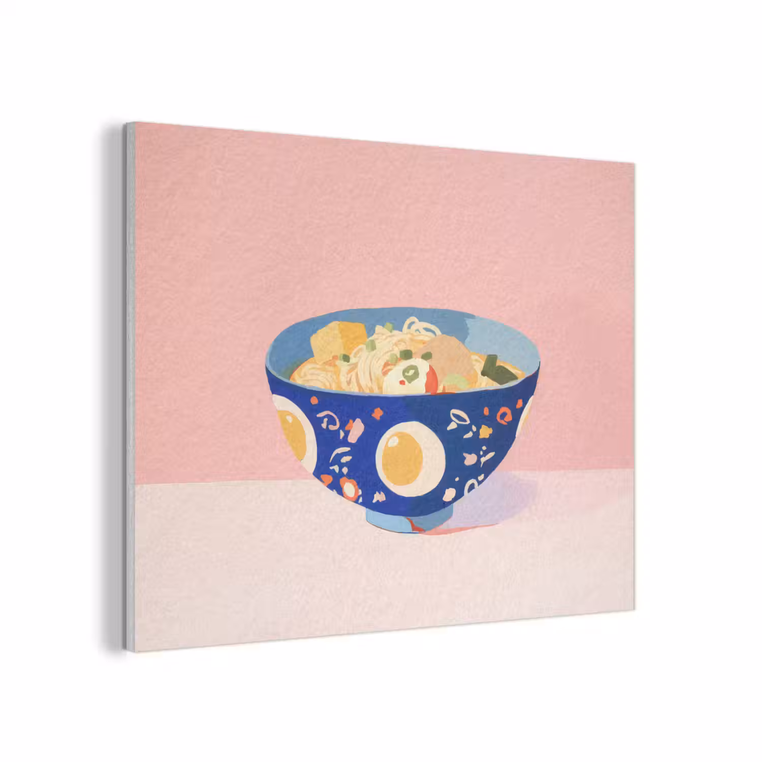 Noodles - Kom - Blauw - Illustratie PET vilt klein -3d
