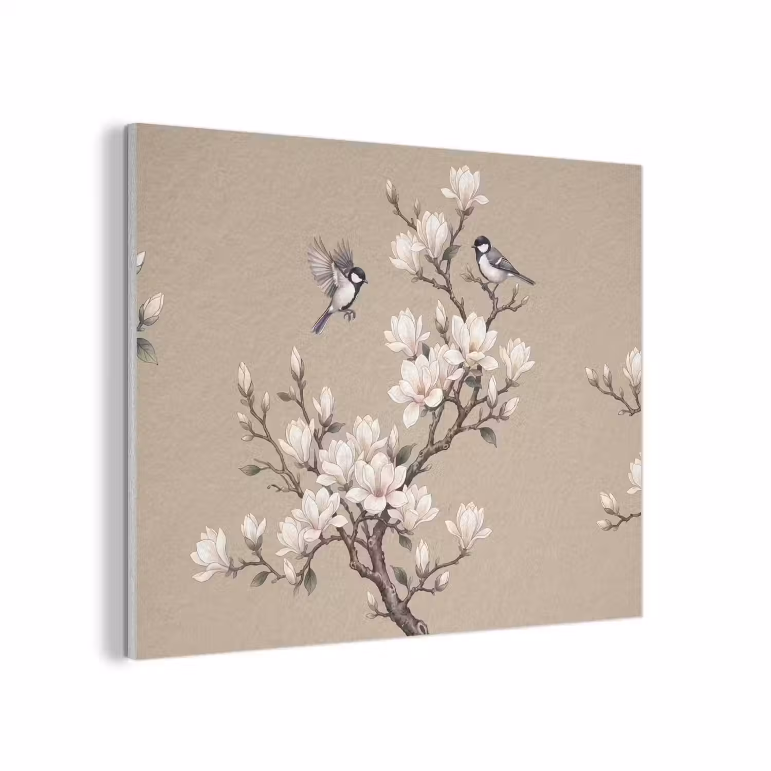 Oosters - Vogels - Beige PET vilt klein -3d