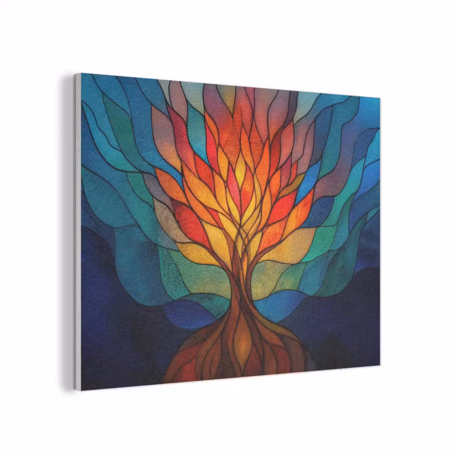 Sierglas - Boom - Rood - Vlakken PET vilt klein -3d