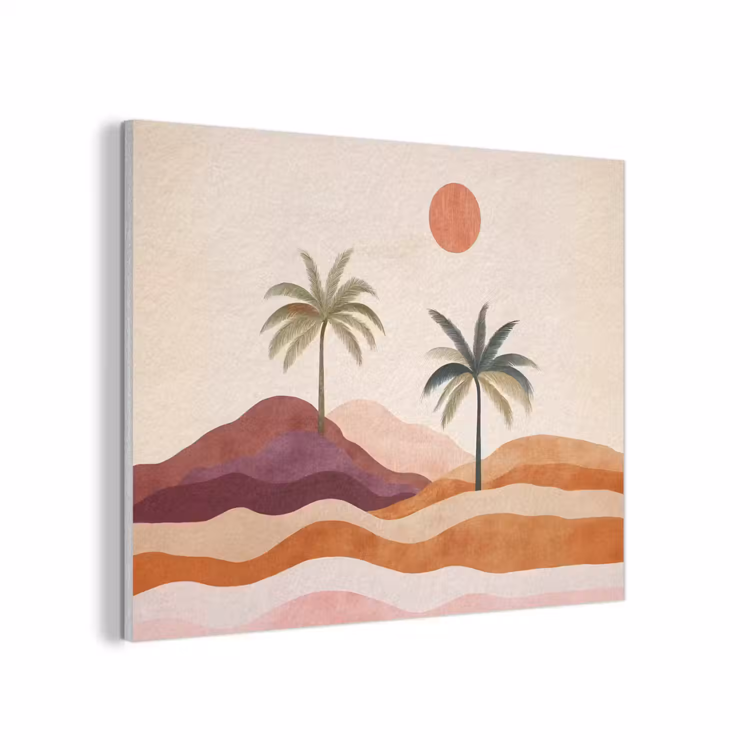 Palmbomen - Abstract - Zon - Heuvels PET vilt klein -3d