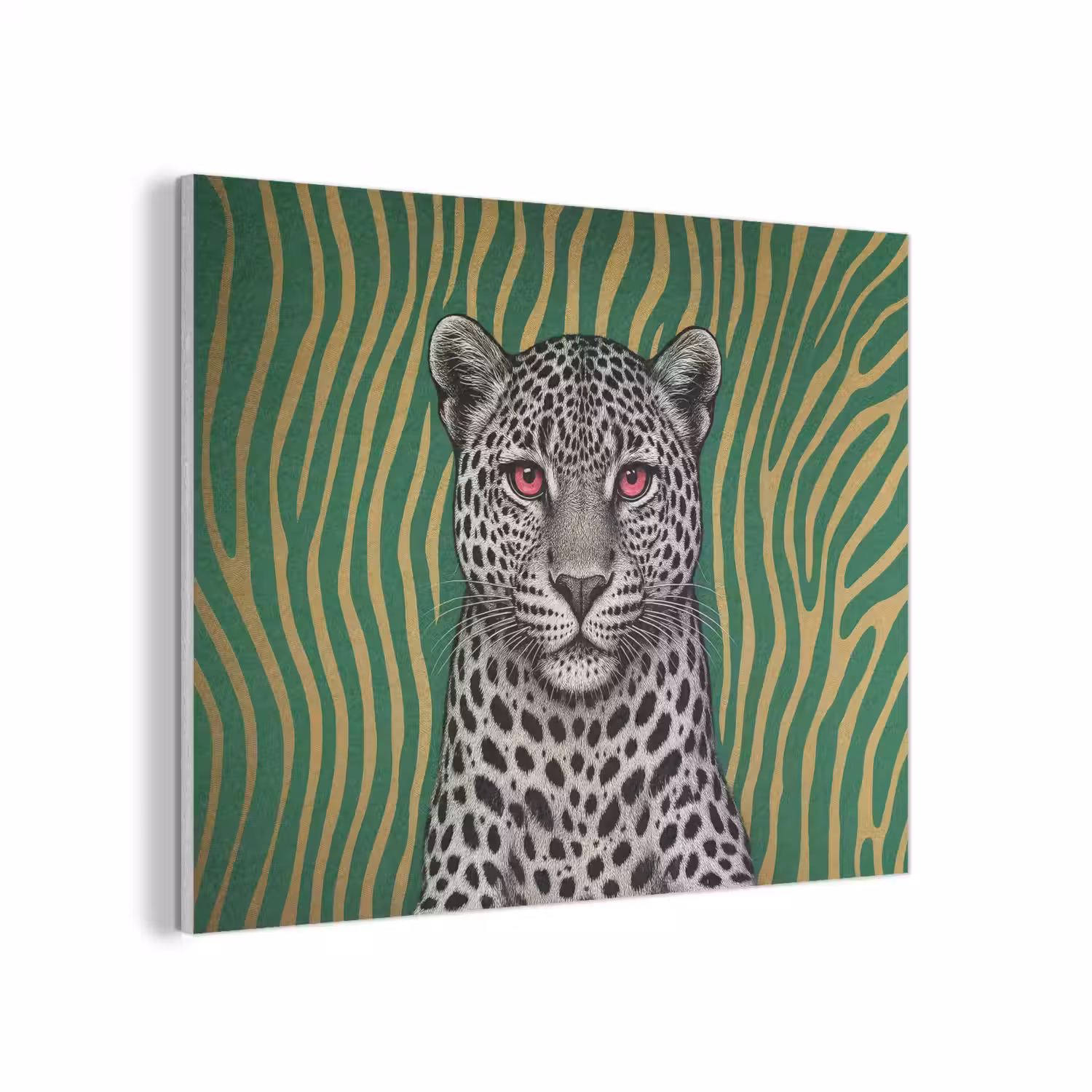 Panter - Zebrapatroon - Groen PET vilt klein -3d