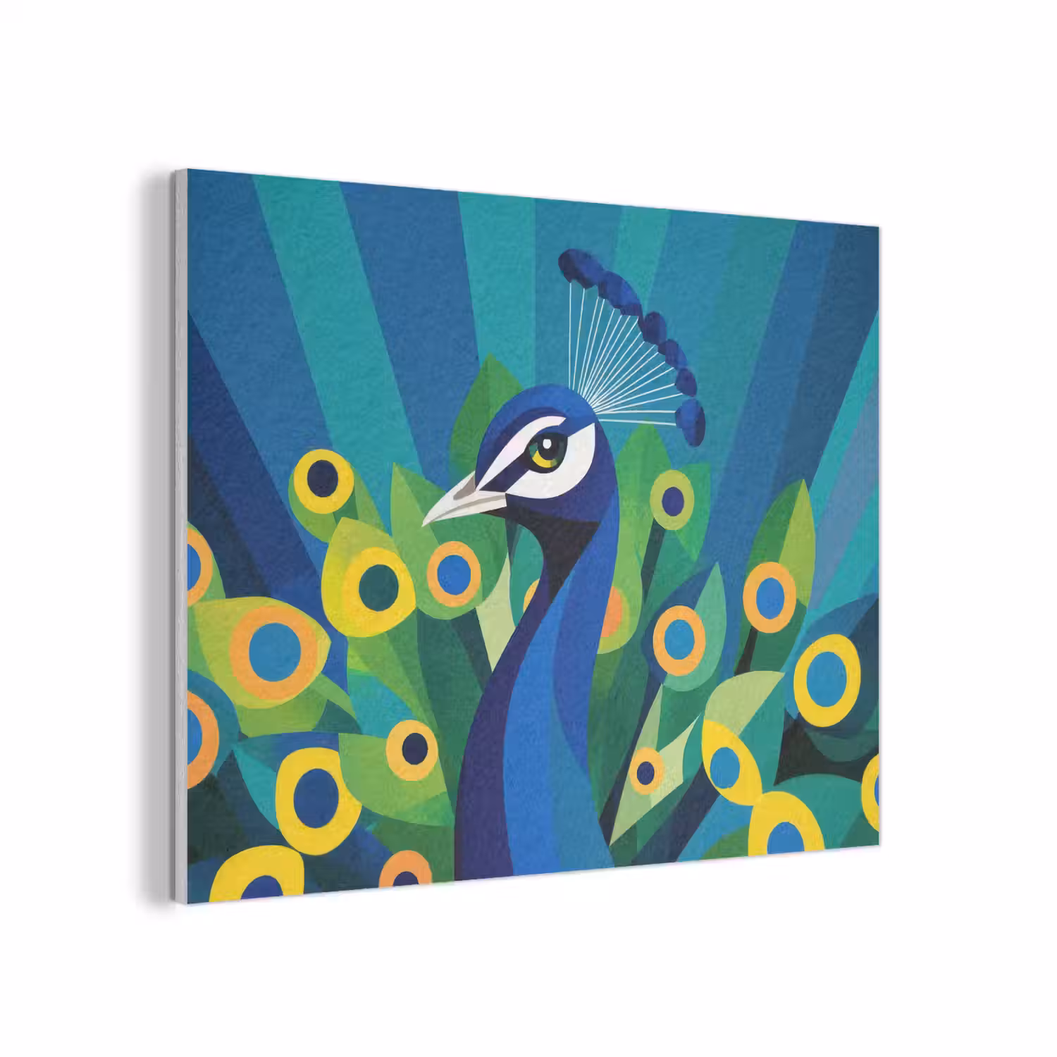 Pauw - Cirkels - Blauw PET vilt klein -3d