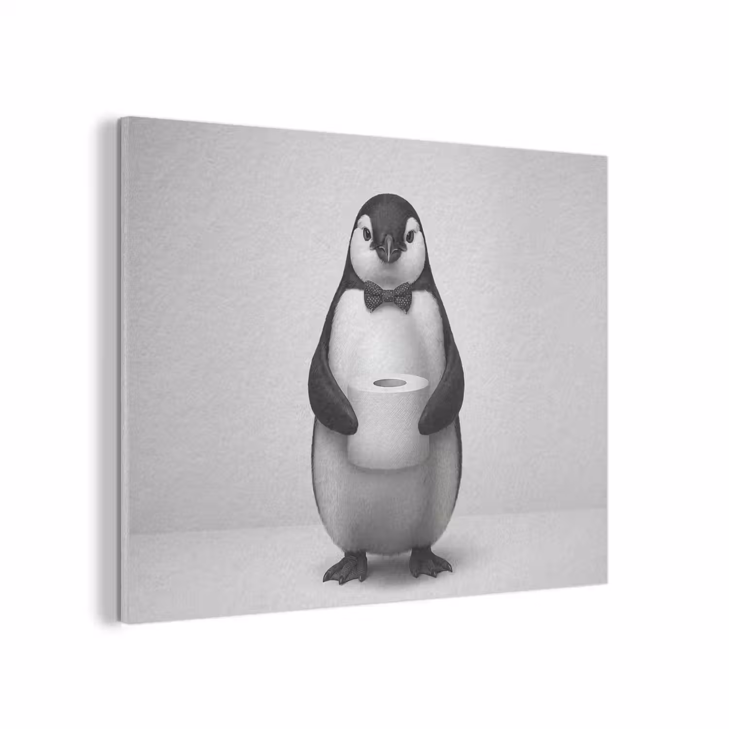 Pinguïn - WC rol - Wit PET vilt klein -3d