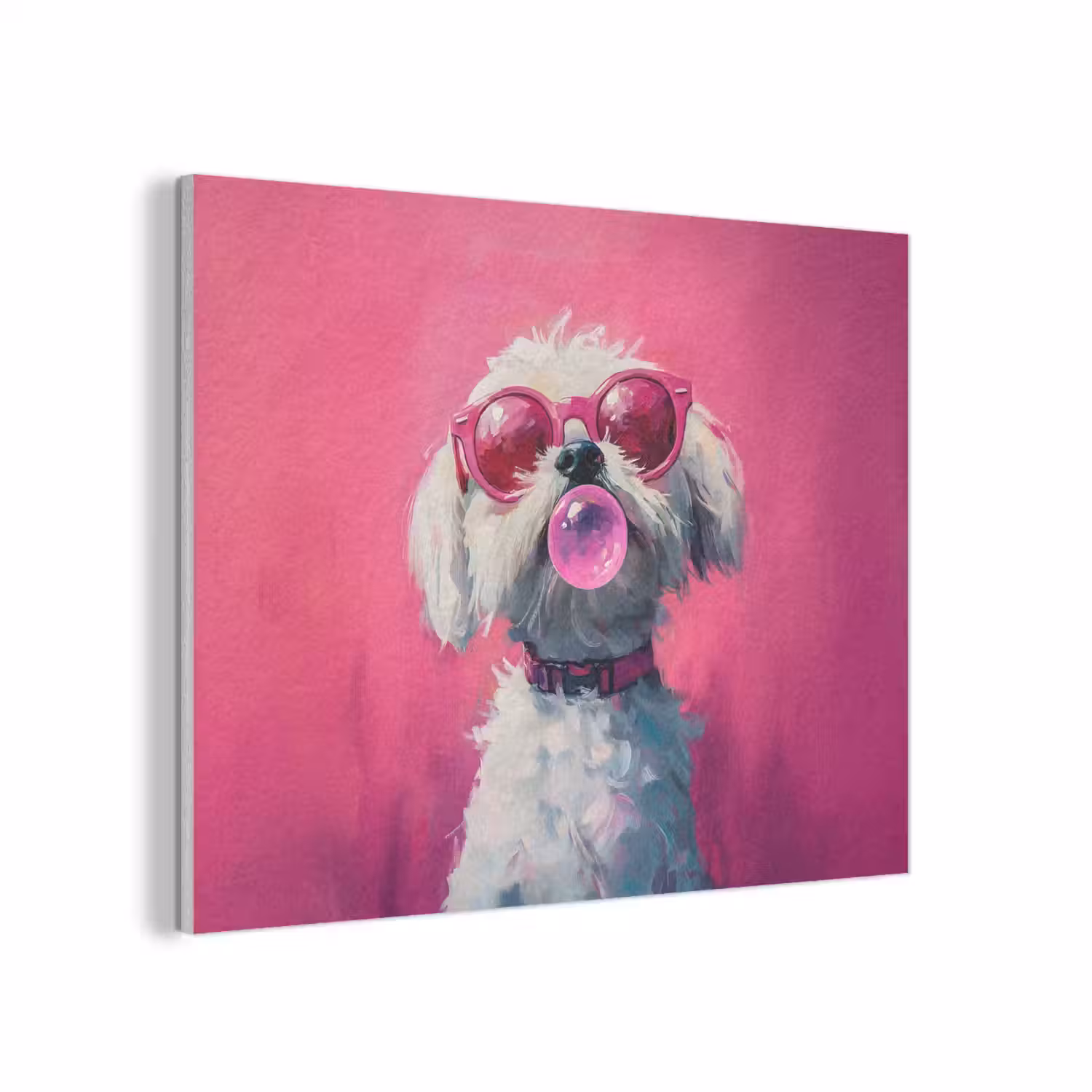 Pink - Hond - Bubbel PET vilt klein -3d