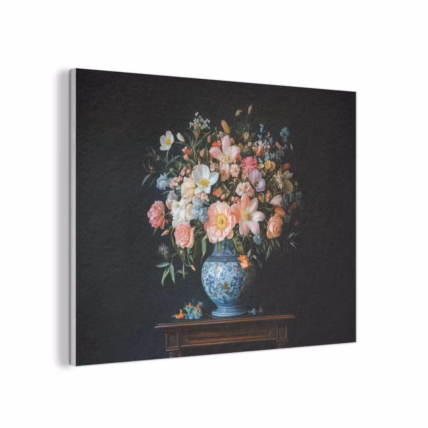Roze - Bloemen - Vaas - Kleuren PET vilt klein -3d