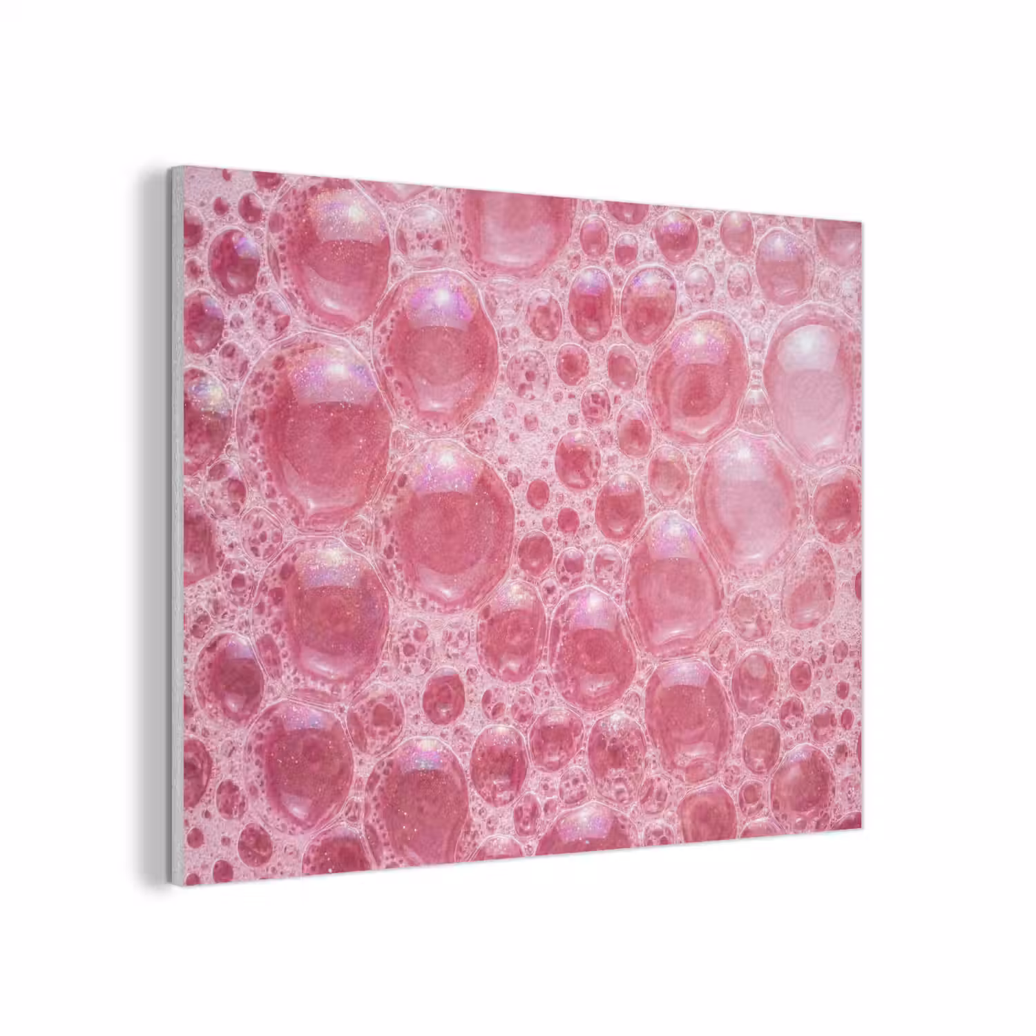 Roze - Schuim - Bubbels PET vilt klein -3d