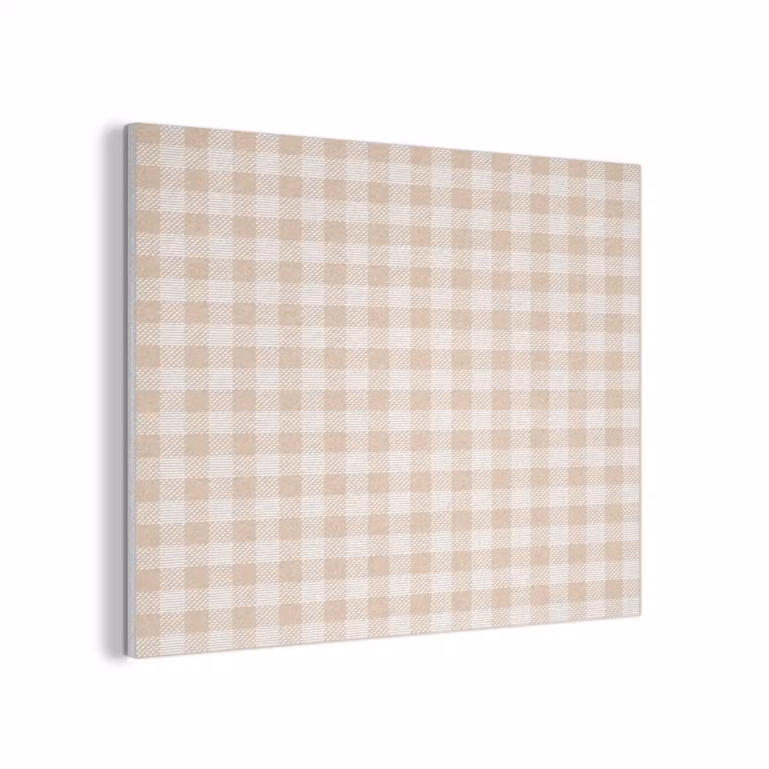Plaid - Patroon - Vierkant - Beige PET vilt klein 837 -3d