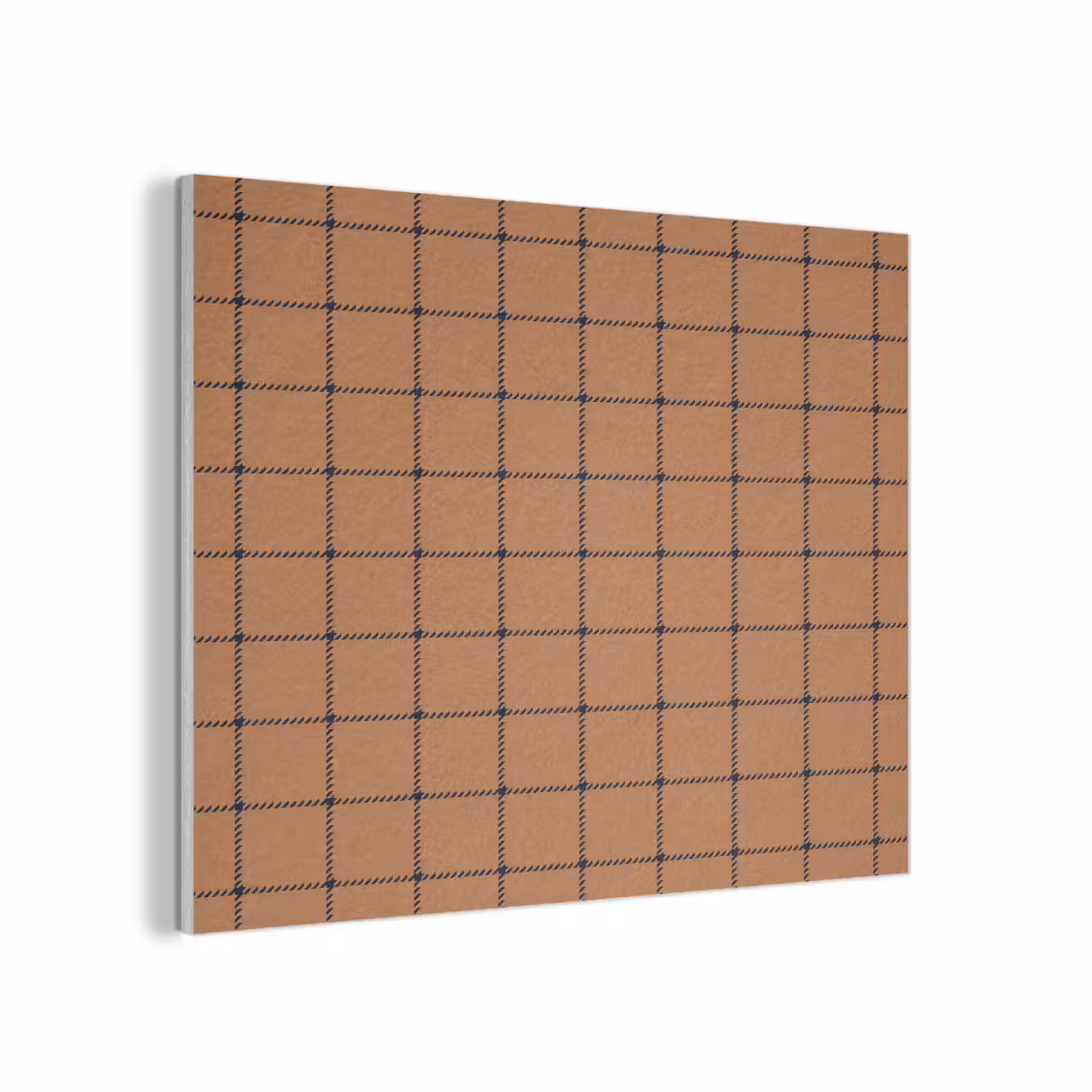Plaid - Patroon - Vierkant - Bruin PET vilt klein 837 -3d