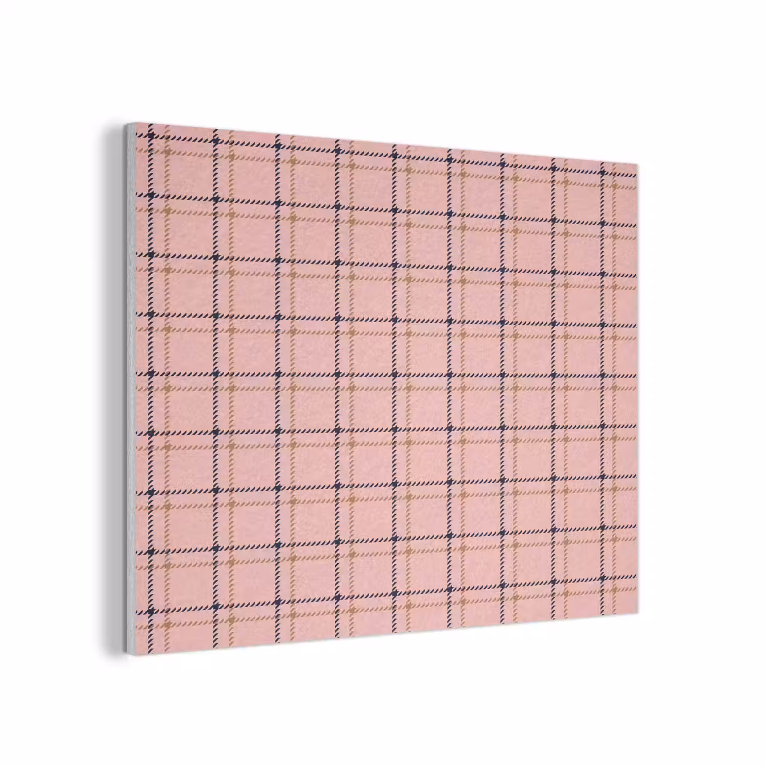 Plaid - Patroon - Gestreept - Roze PET vilt klein 837 -3d