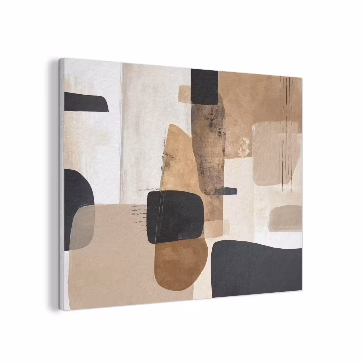 Vlakken - Abstract - Zwart - Strepen PET vilt klein -3d
