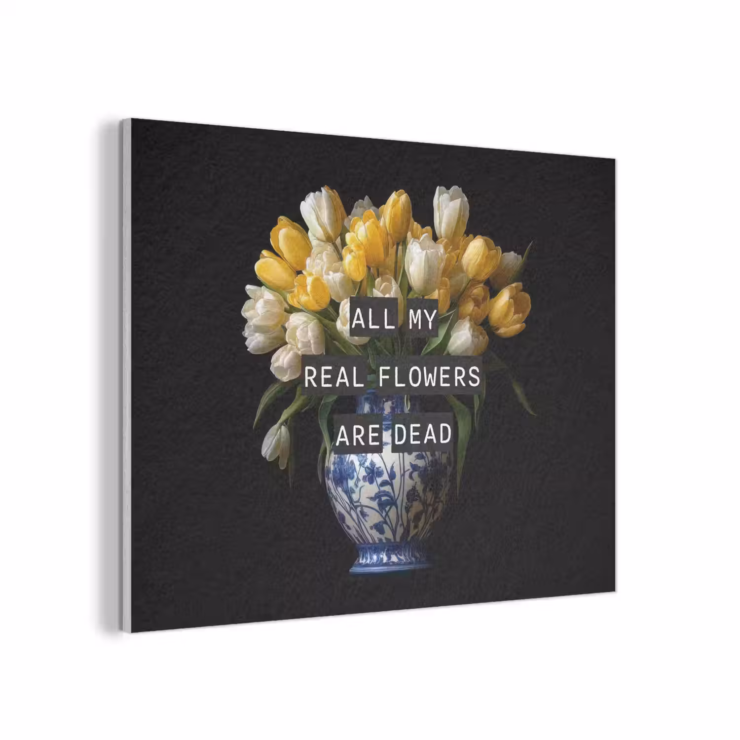 Quotes - Bloem - Tulp - Geel PET vilt klein -3d