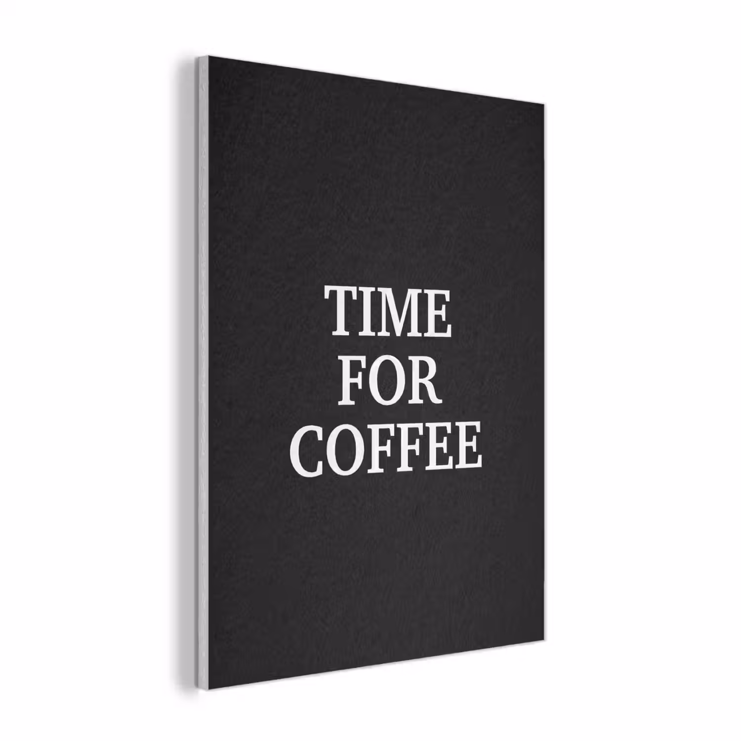 Quotes - Letters - Koffie - Zwart PET vilt klein -3d