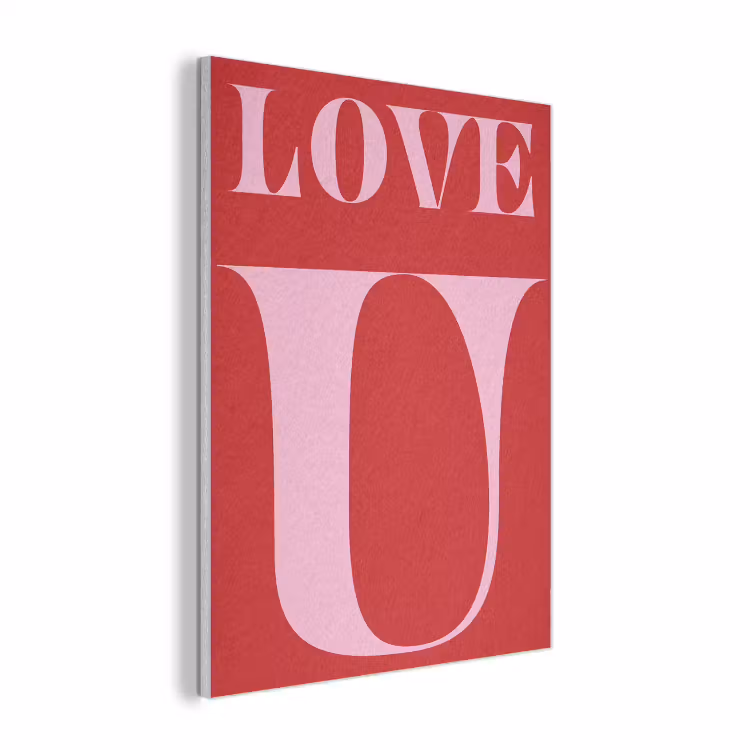 Rood - Love - Valentijn - Roze PET vilt klein -3d