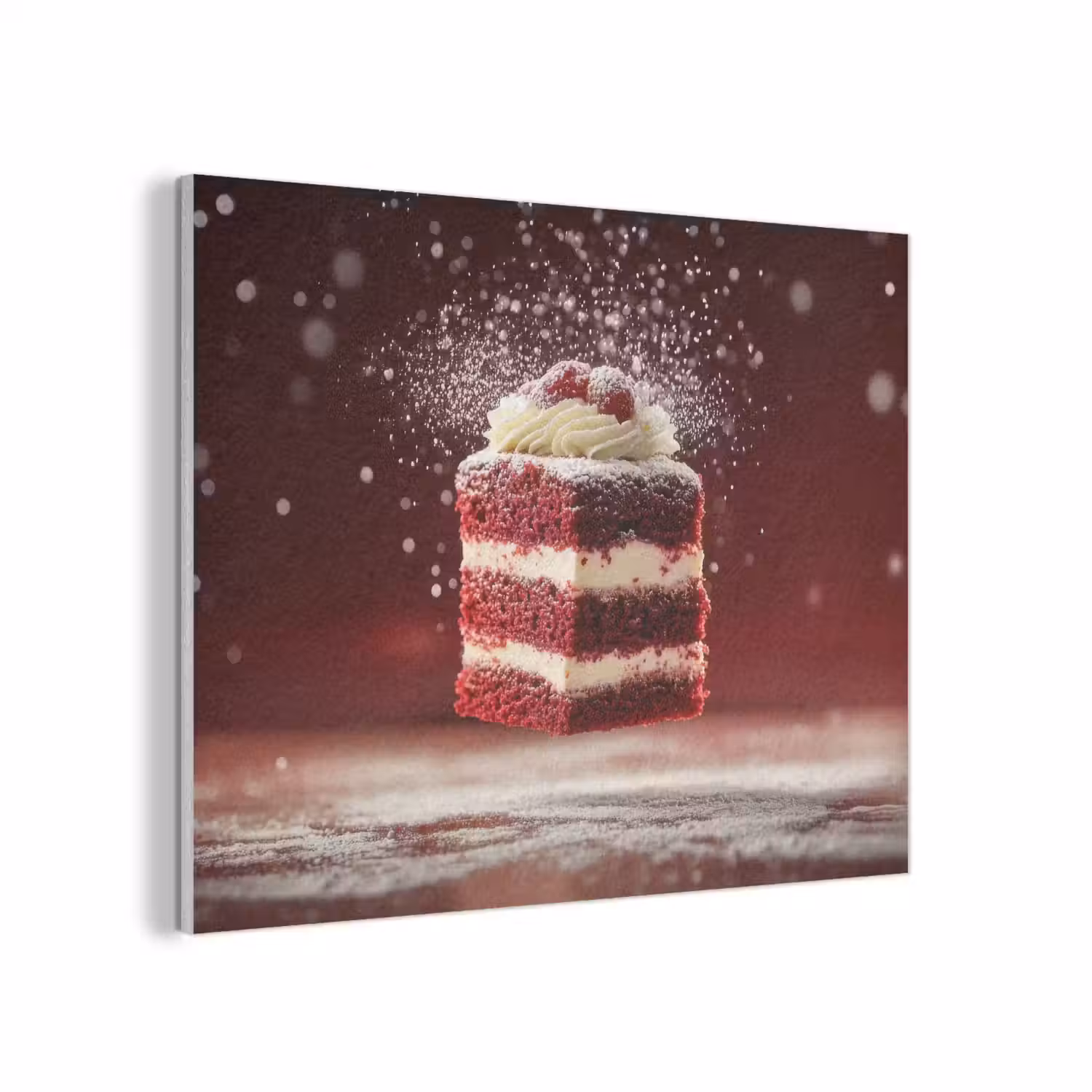 Rode - Velvet - Taart - Eten PET vilt klein -3d