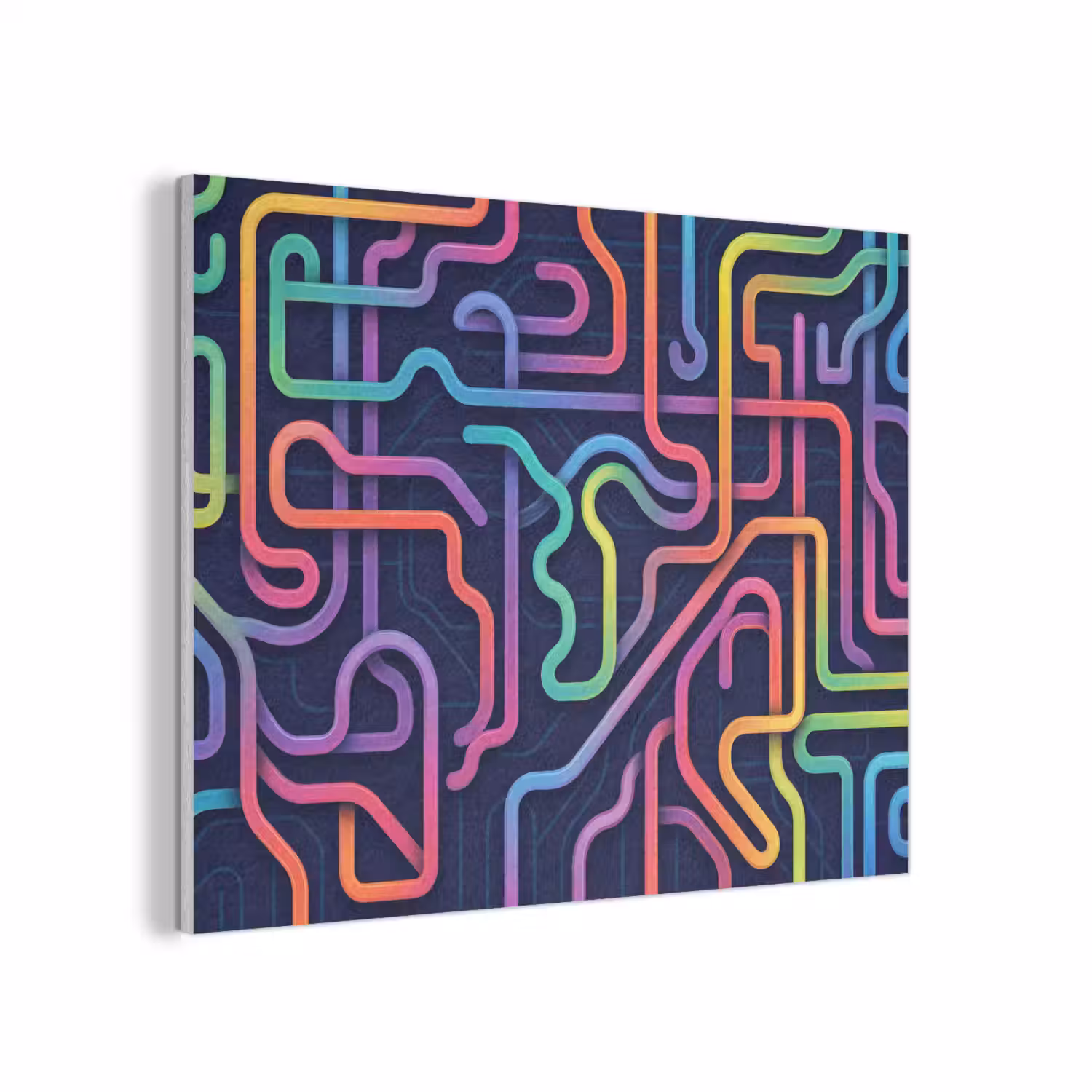 Retro - Abstract - Neon PET vilt klein -3d