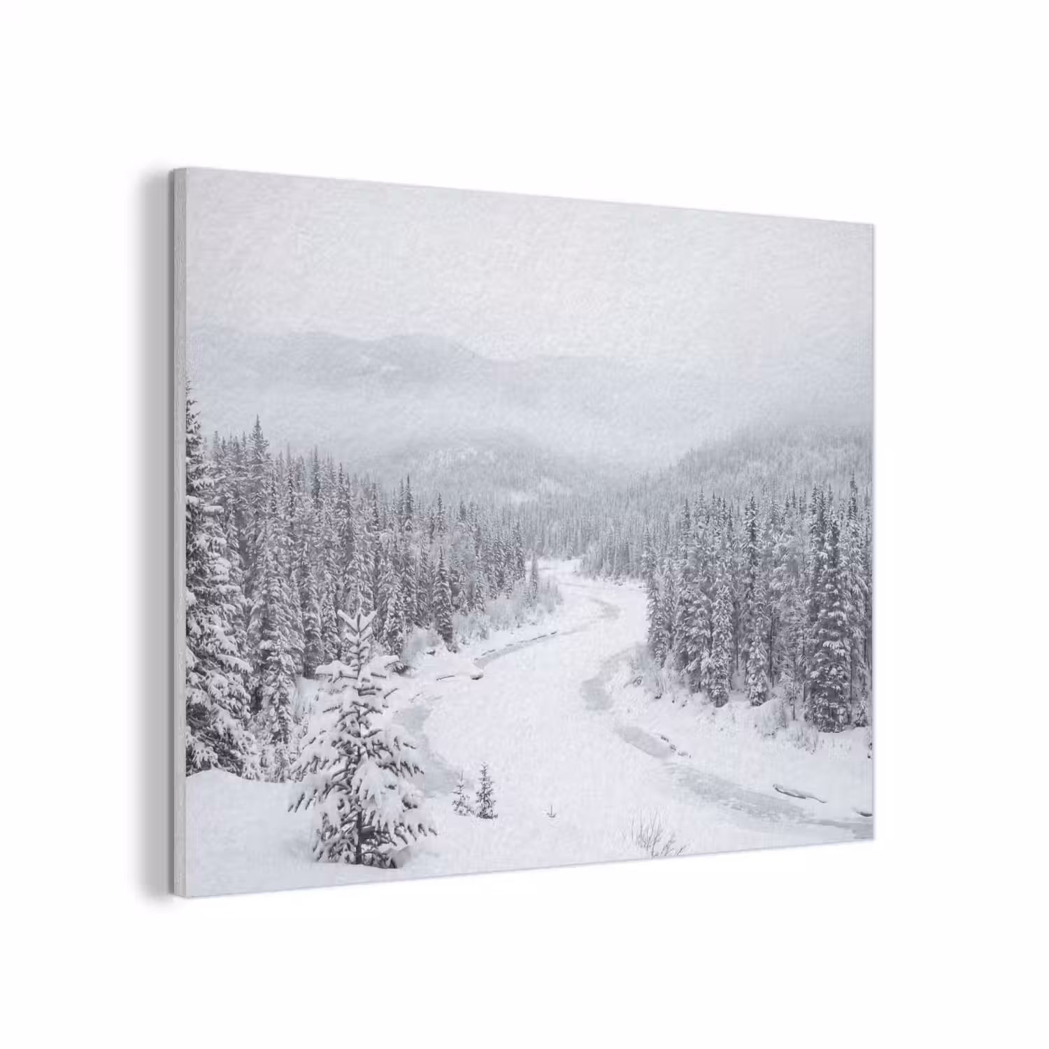 Rivier - Bevroren - Landschap - Winter PET vilt klein -3d