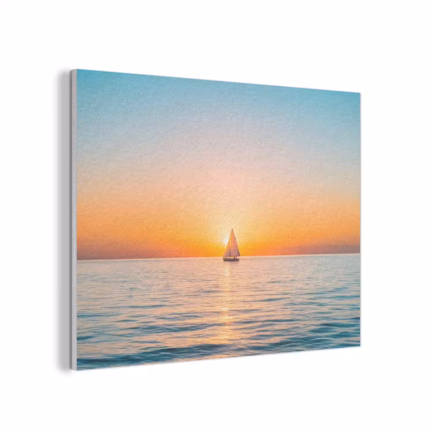 Zee - Zeilboot - Zonsondergang PET vilt klein -3d