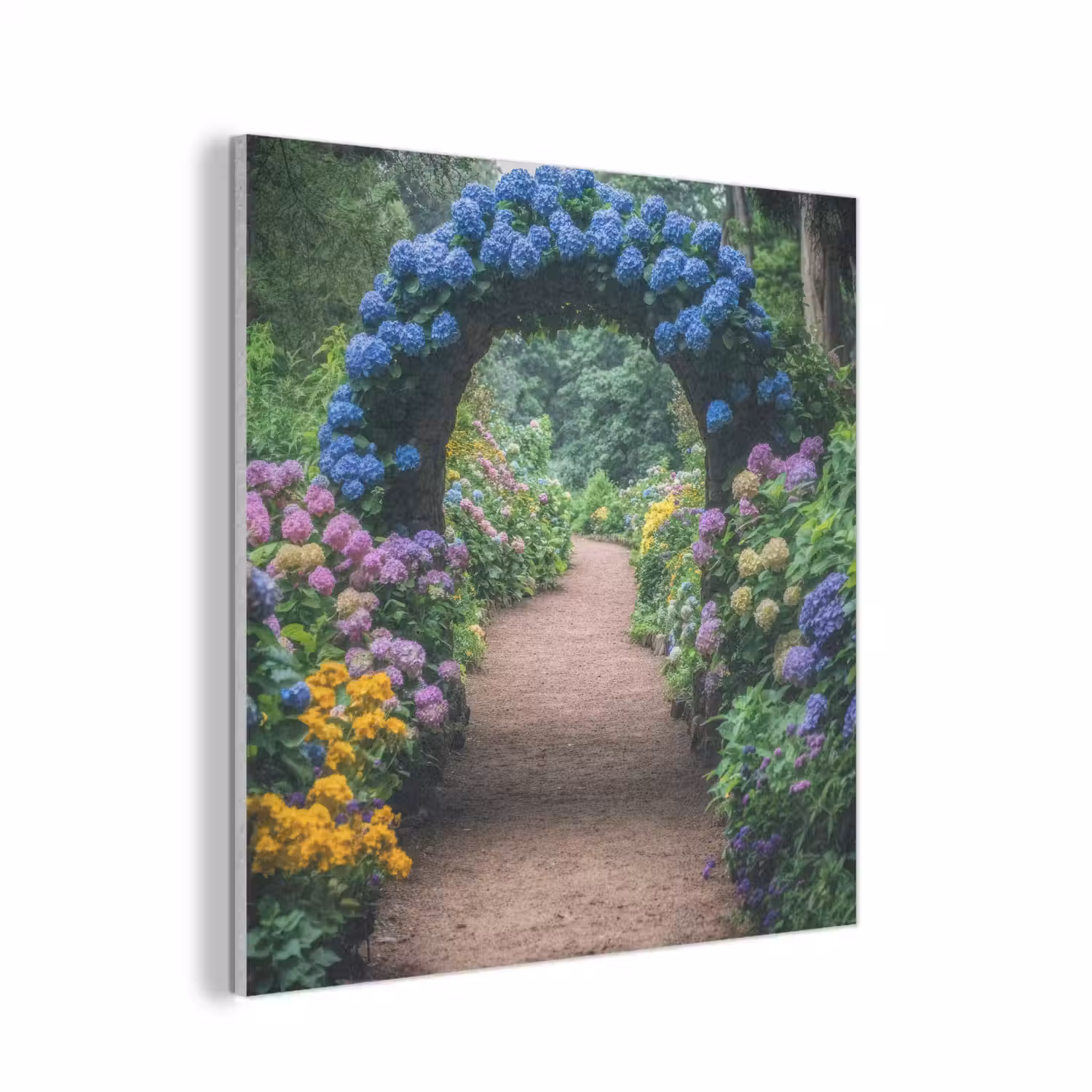 Doorkijk - Bloemen - Hortensia - Pad PET vilt klein -3d
