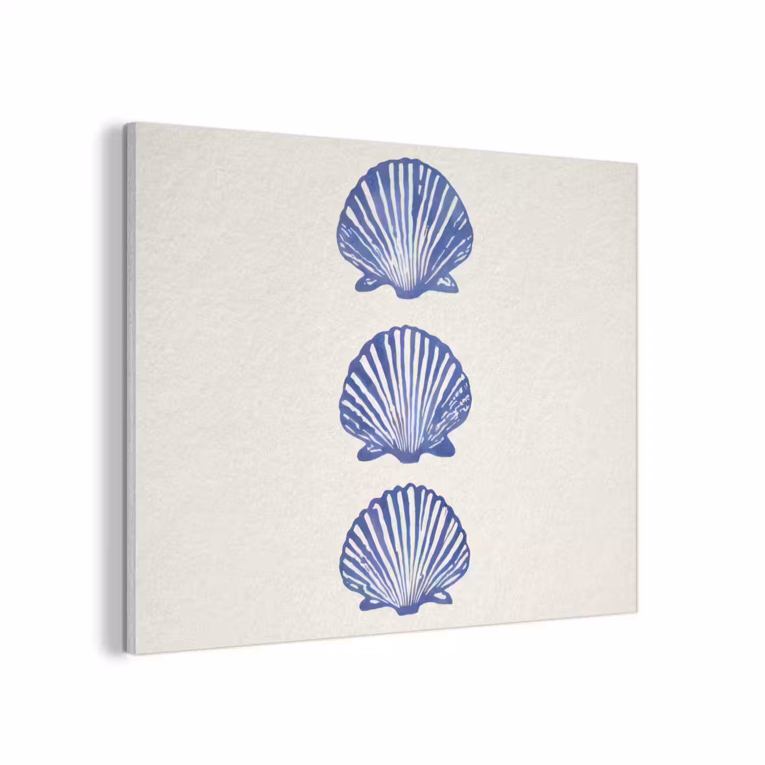 Schelpen - Blauw - Patroon PET vilt klein -3d