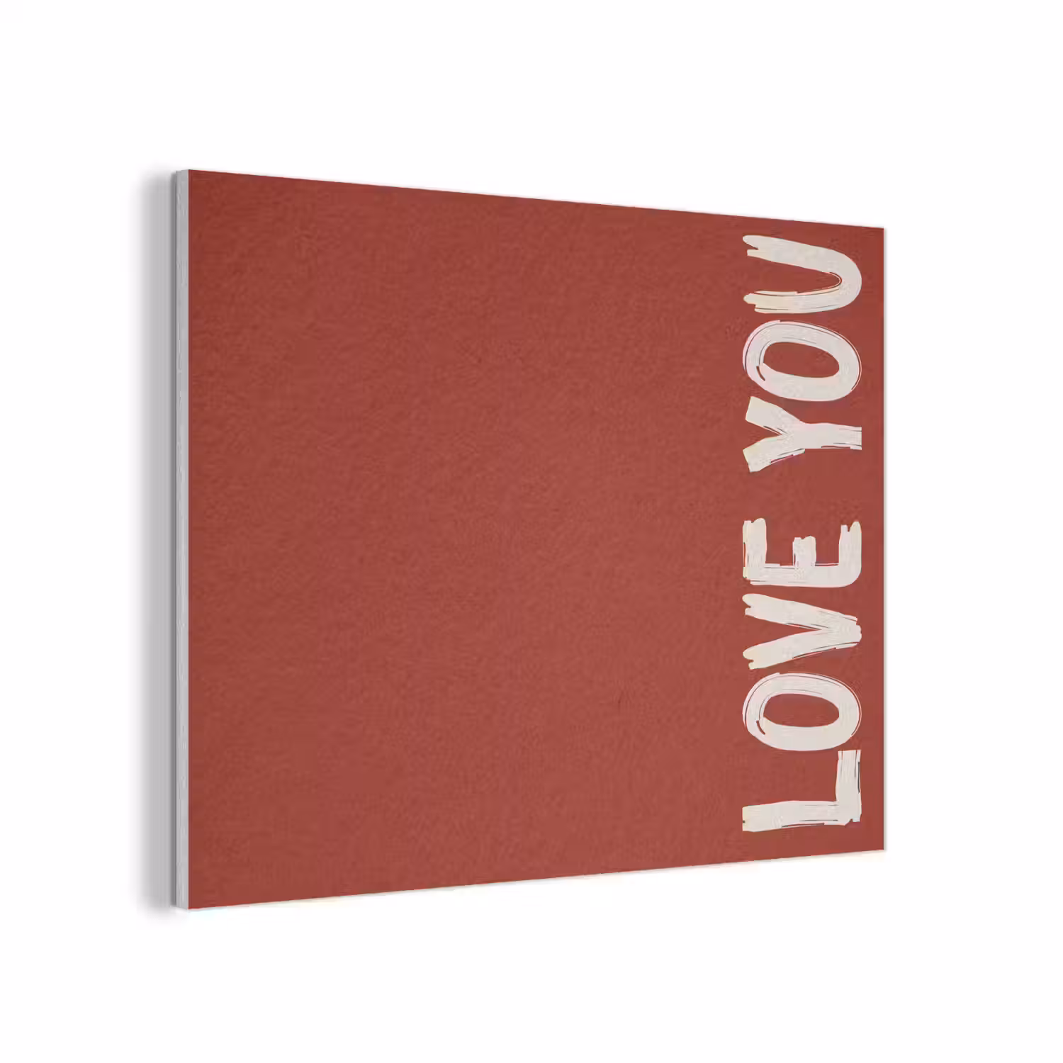 Schuin - Loveyou - Rood PET vilt klein -3d